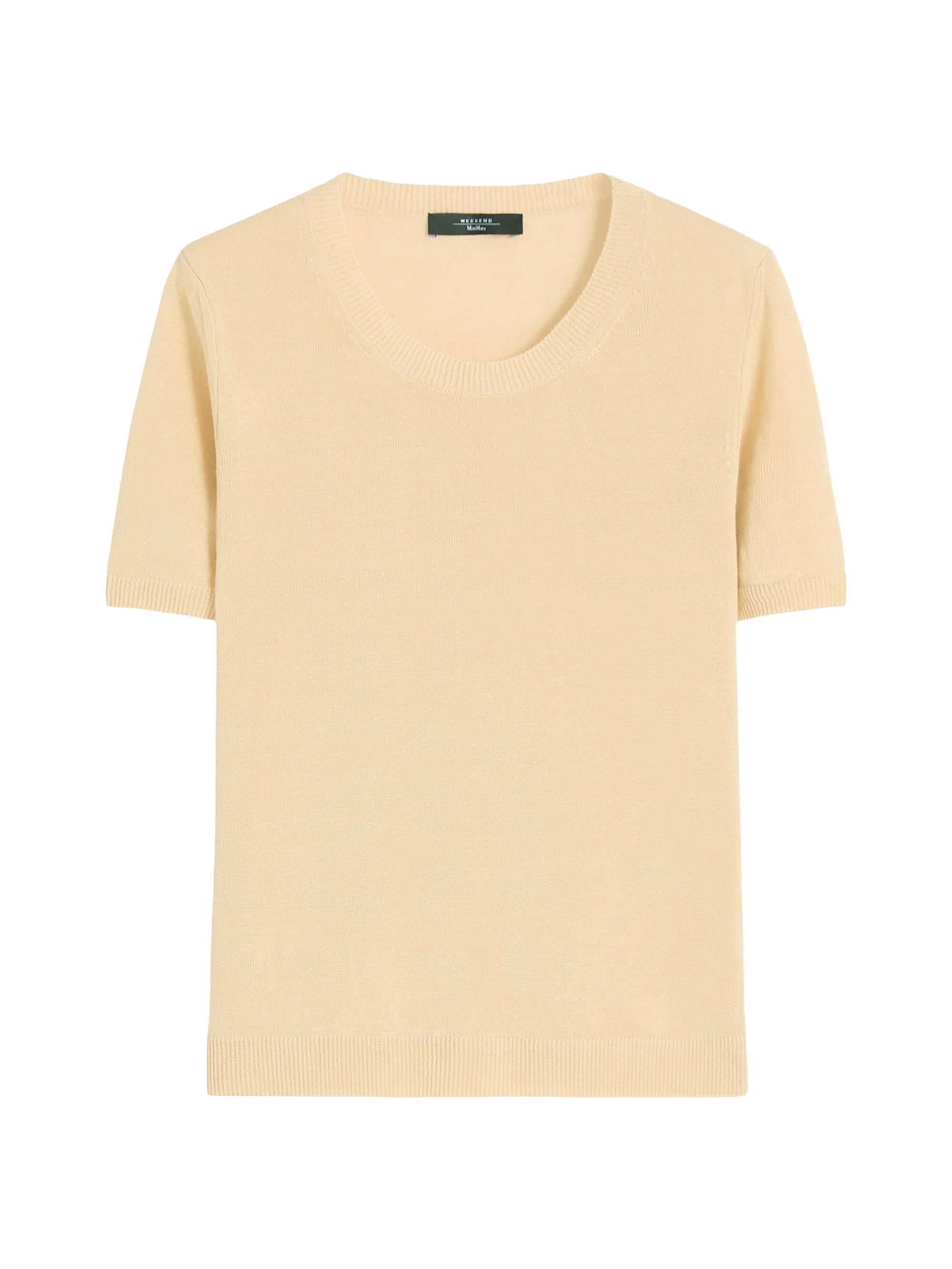 Weekend Max Mara Women's Linen Yarn Basic Jumper - Light Yellow
