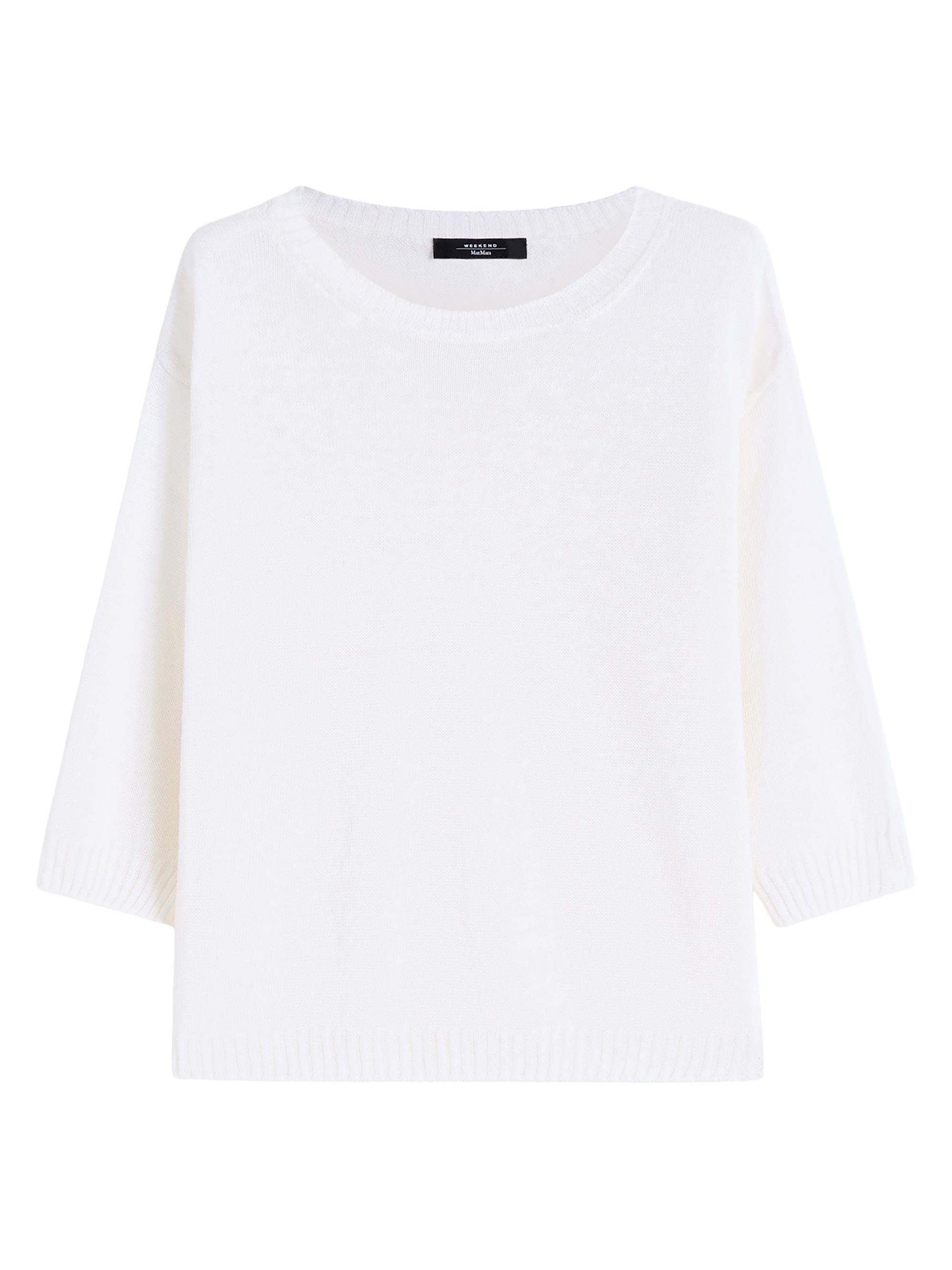 Weekend Max Mara Women's Linen Yarn Oversize Jumper - White