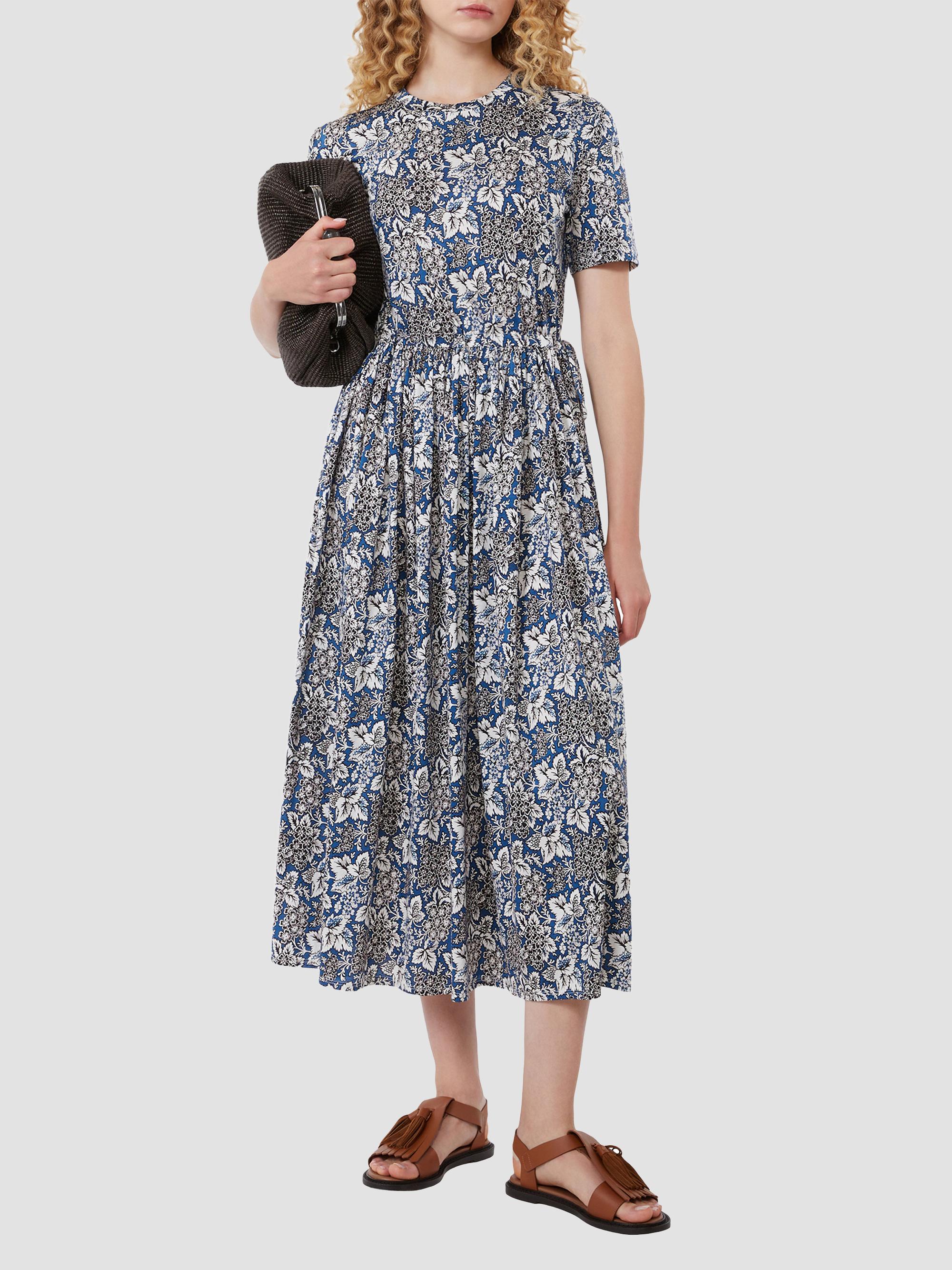 max mara cotton jersey dress Max Mara | Woman - Cotton jersey flounce dress - Navy