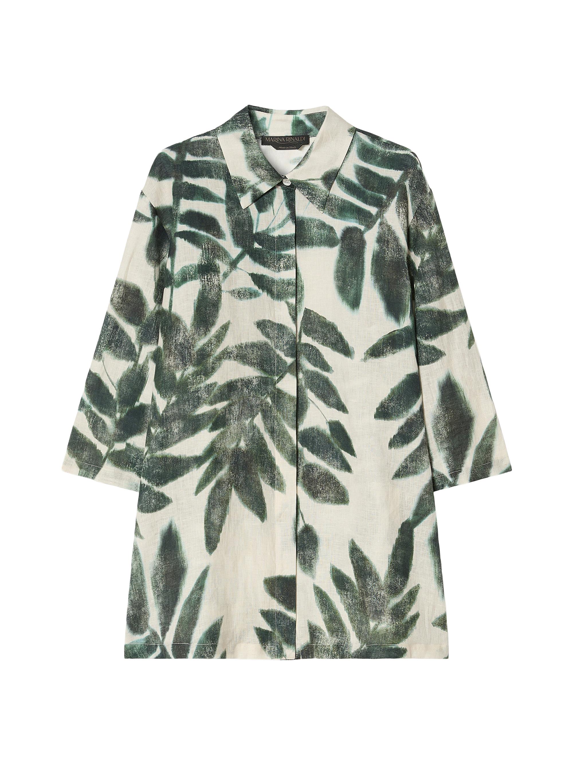 Marina Rinaldi Women's Linen Canvas Tunic - Olive Green