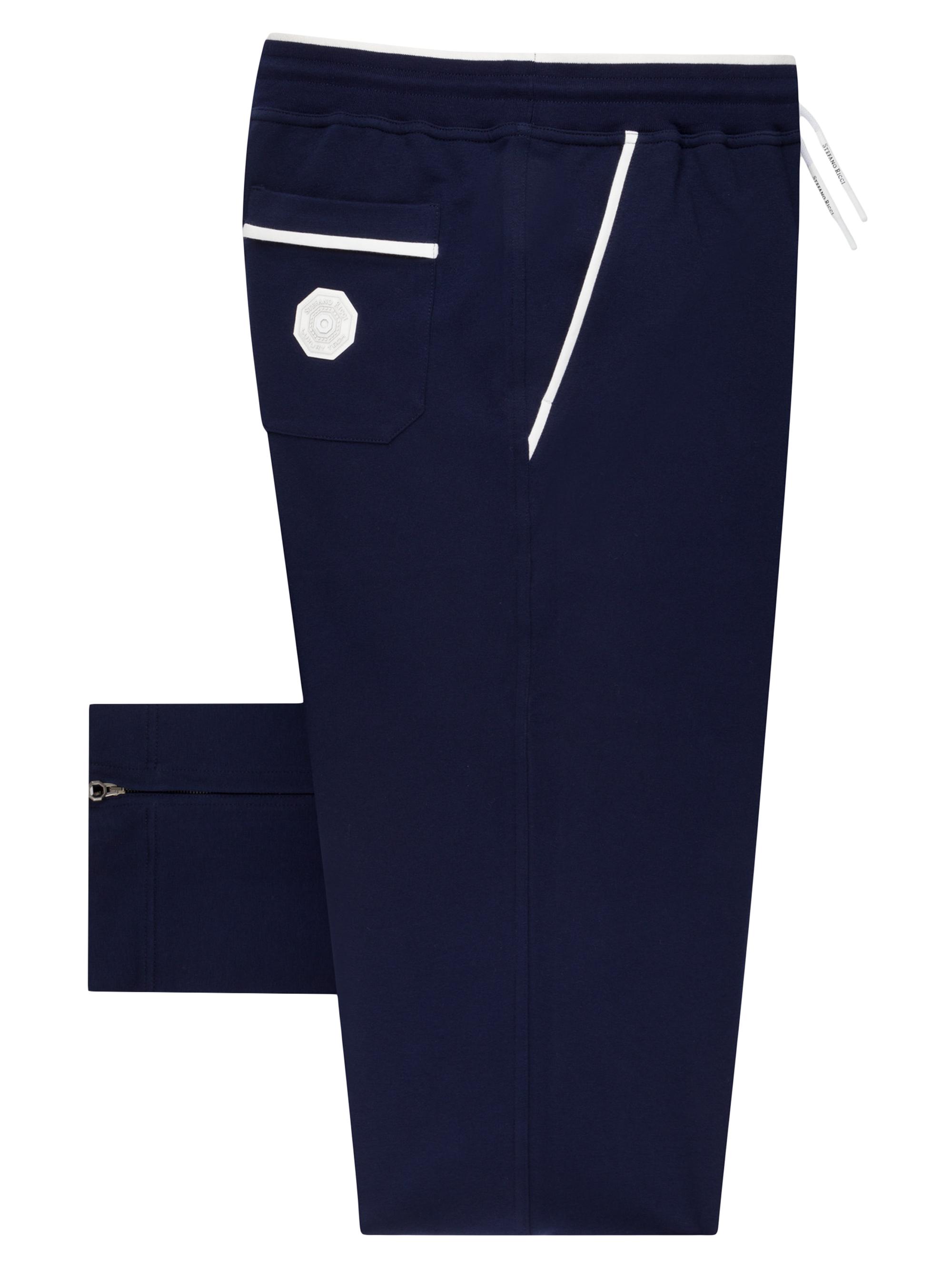 Stefano Ricci Men's Cotton Blend Jogging Trousers - Blue