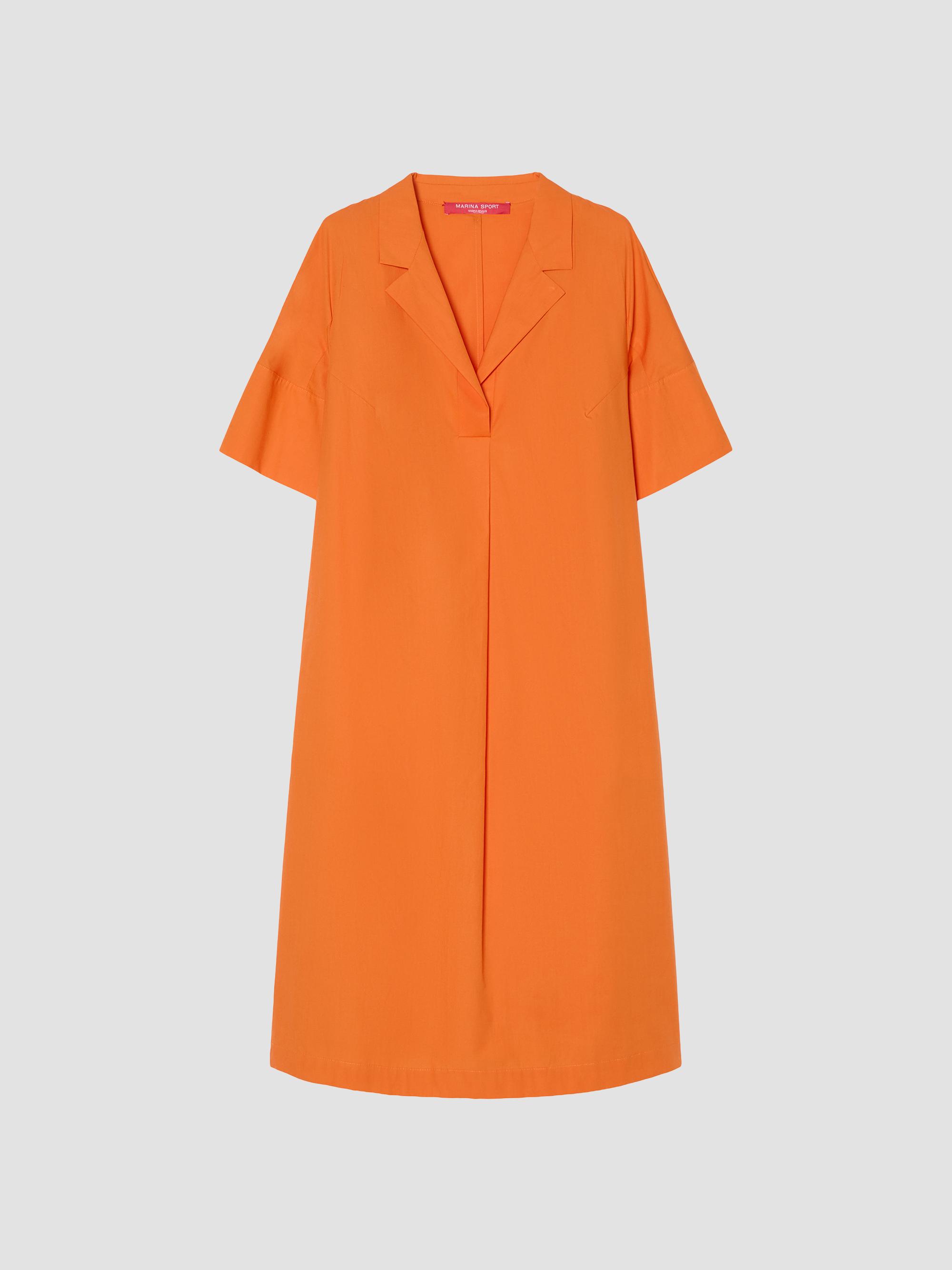 Marina Rinaldi Women's Cotton Poplin Dress - Tangerine | Thumbnail 7