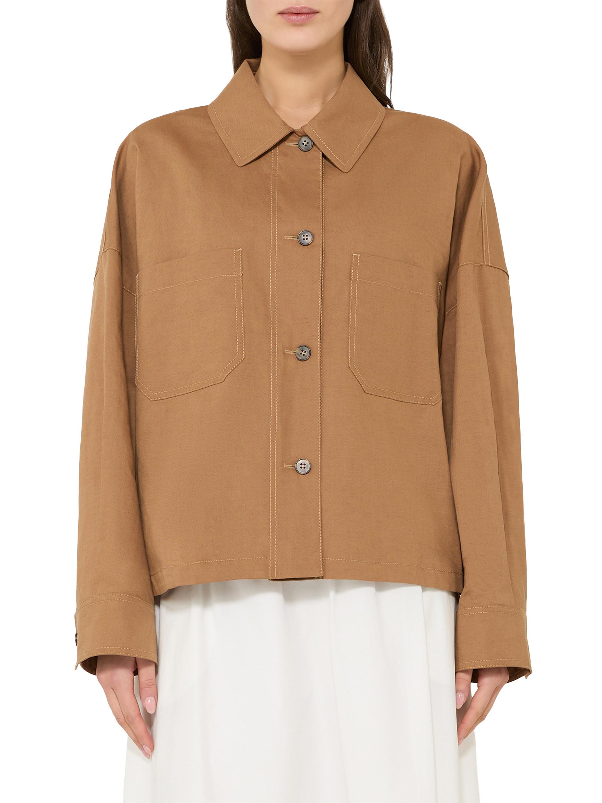 Weekend Max Mara Linen and Cotton Basketweave Oversized Jacket