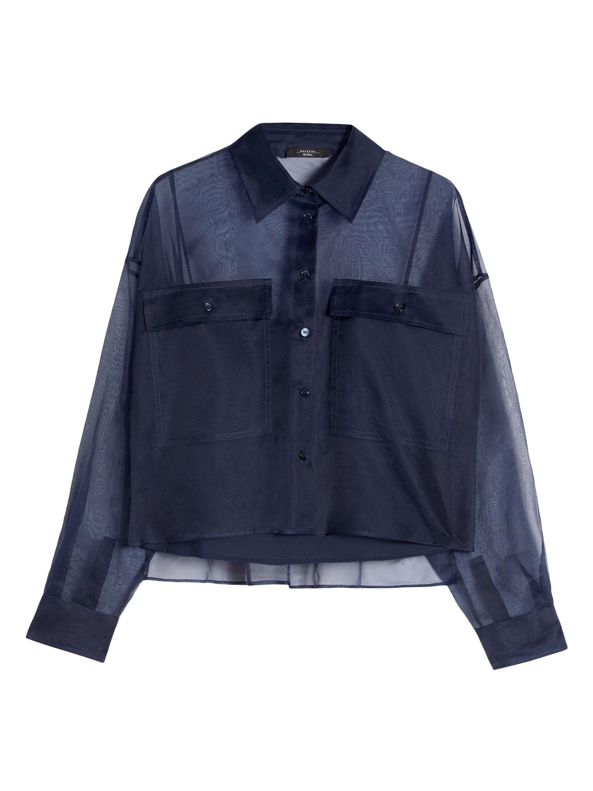 Weekend Max Mara Women's Silk Organza Shirt - Navy