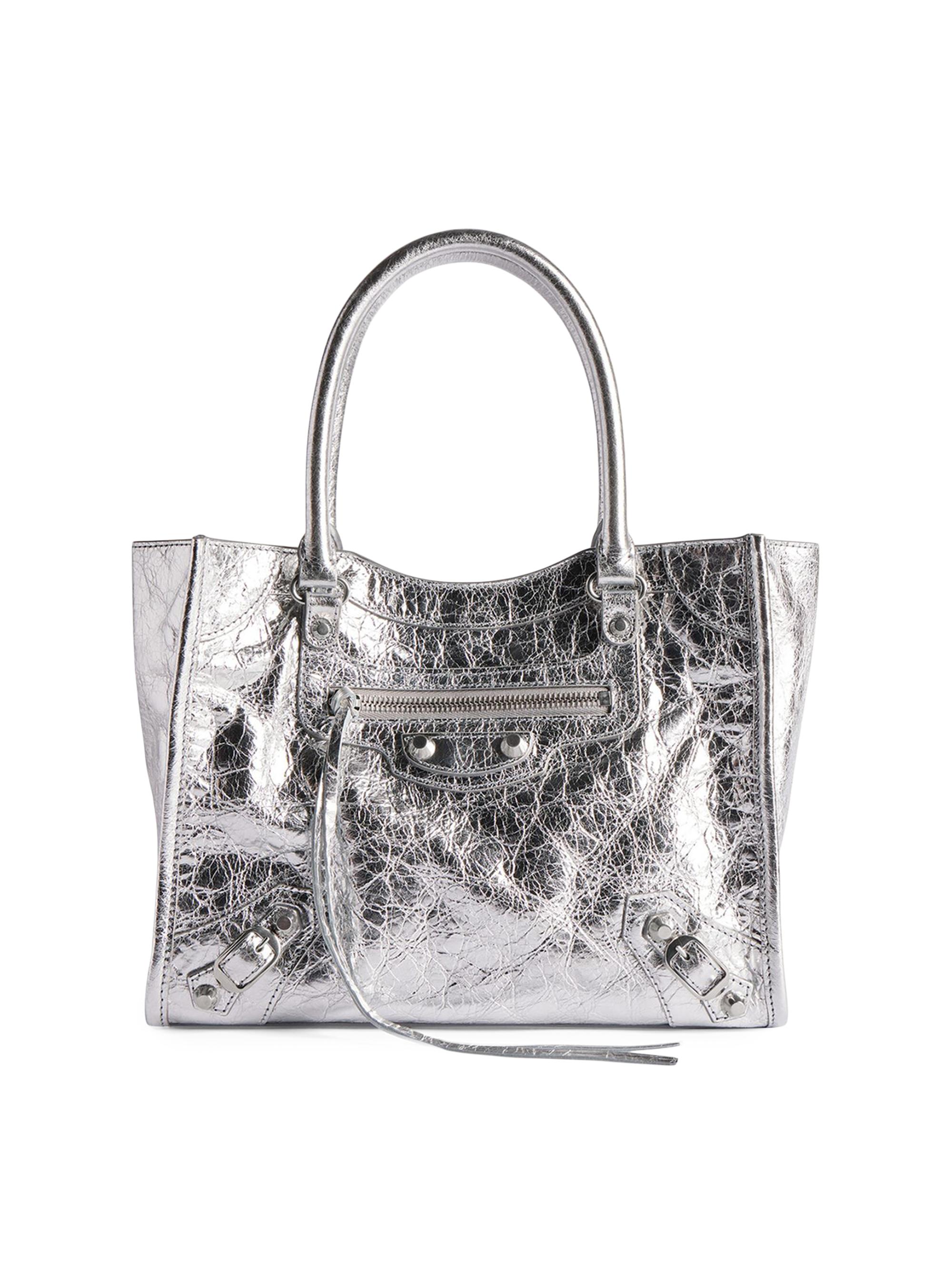 Balenciaga Women's Le City Mini Top Handle Bag - Silver