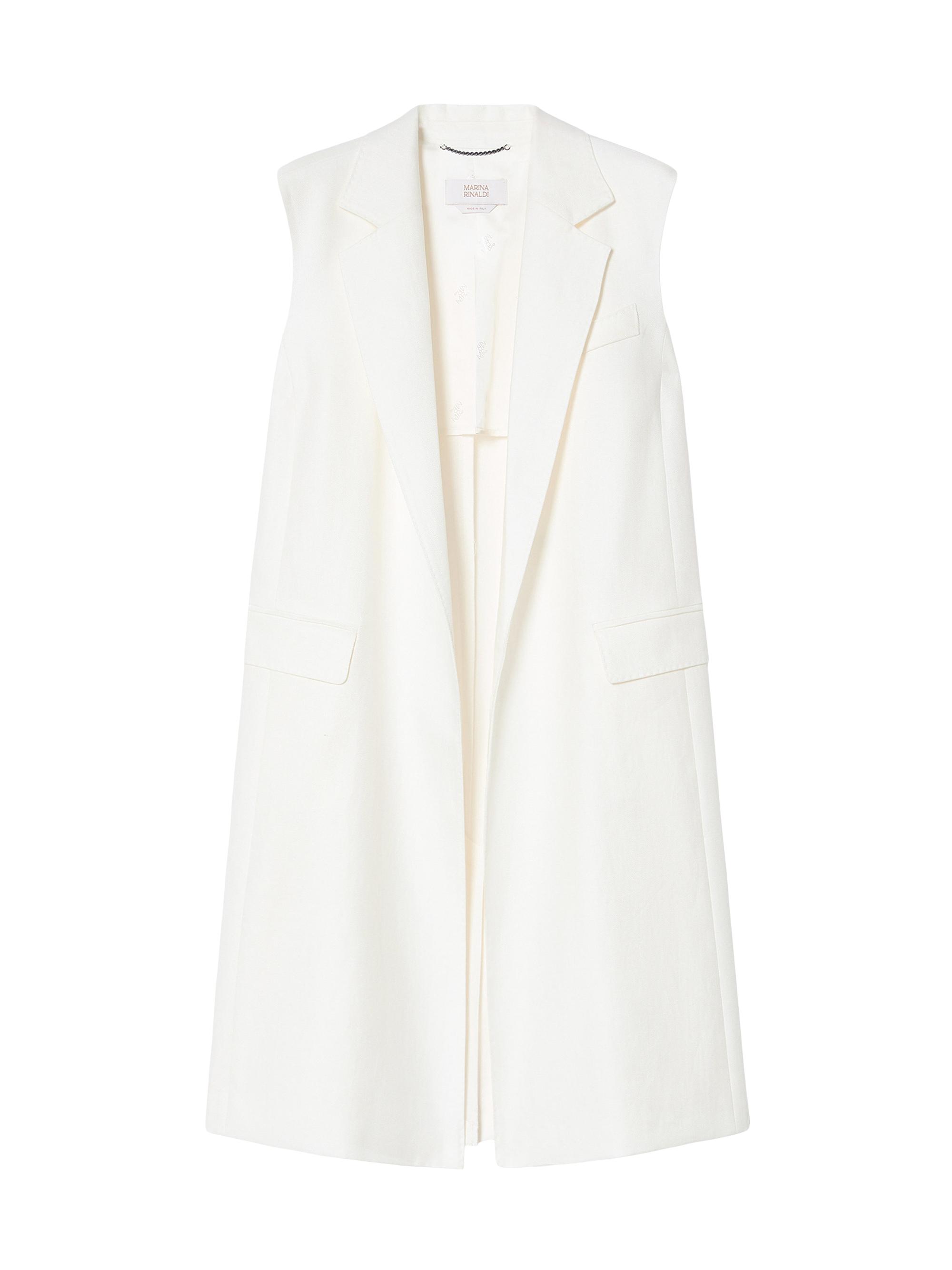 Marina Rinaldi Women's Linen Gilet - White