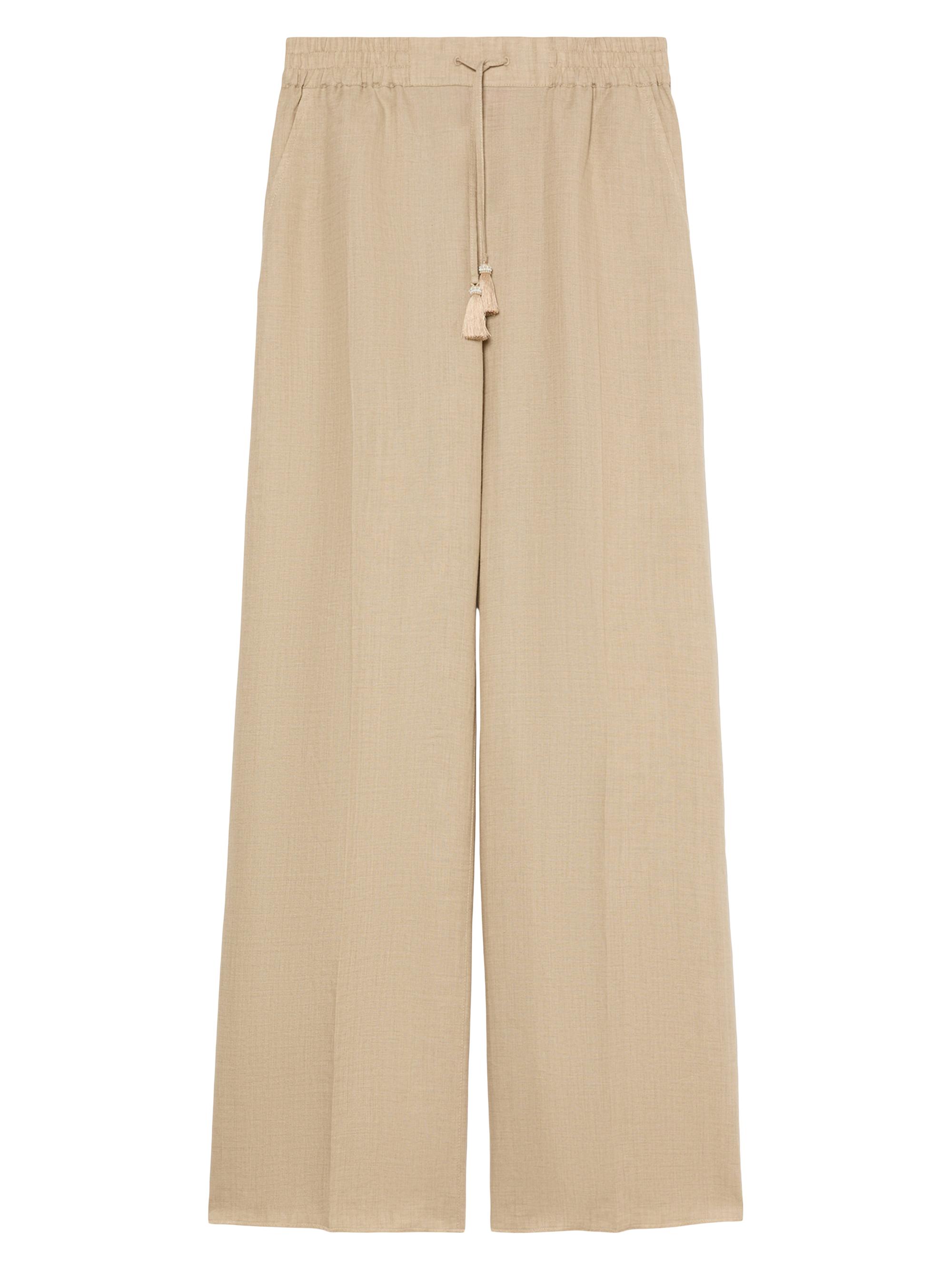Marina Rinaldi Women's Linen Canvas Trousers - Sand