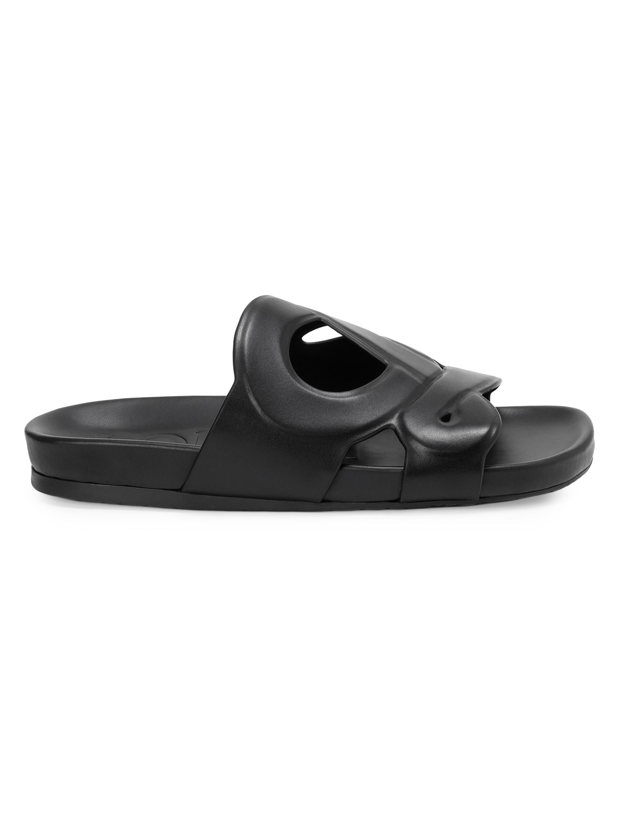 Balmain B-It Quilted Leather Slides | Saks Fifth Avenue