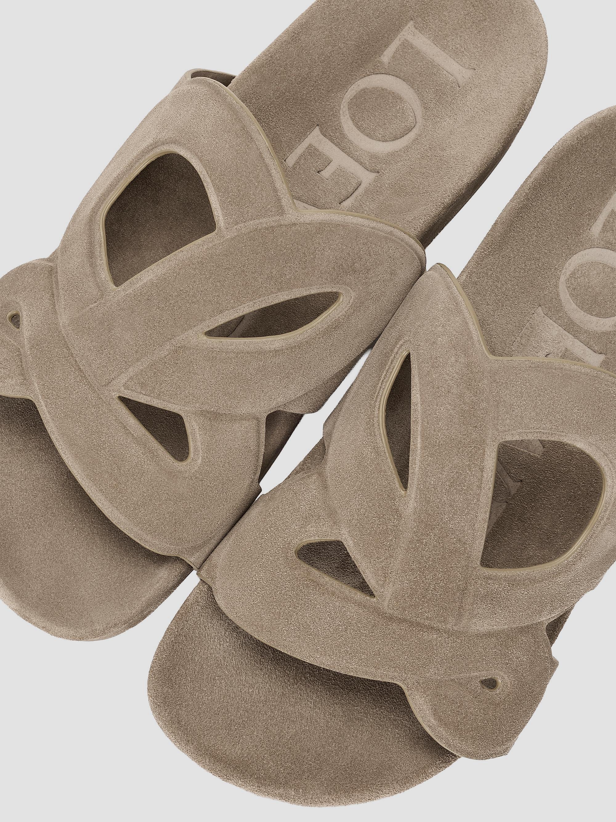 LOEWE LOEWE x Paula's Ibiza Ease Monogram Suede Slide Sandals