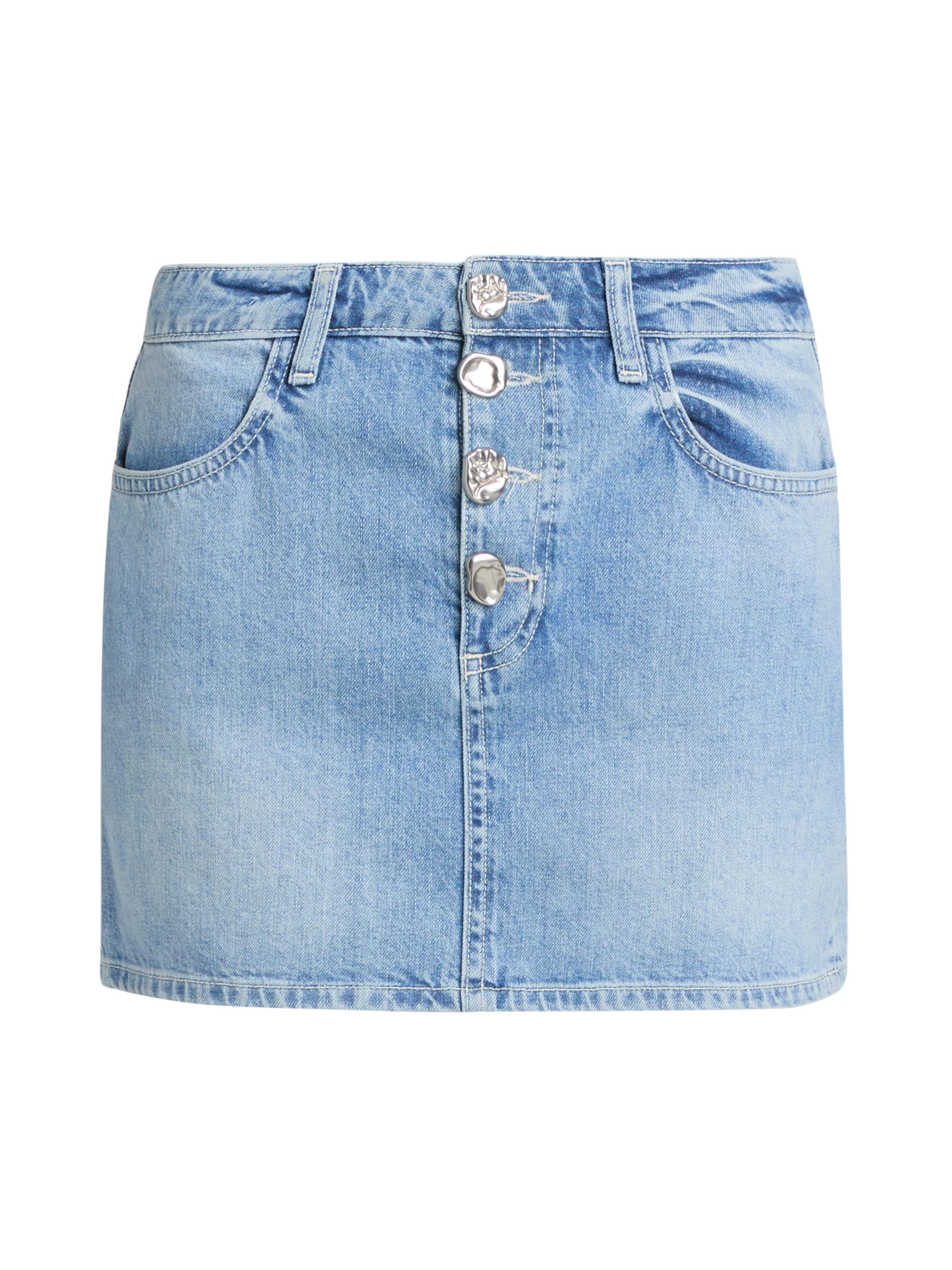 L'AGENCE Women's Solene Four-Button Denim Miniskirt - Grant