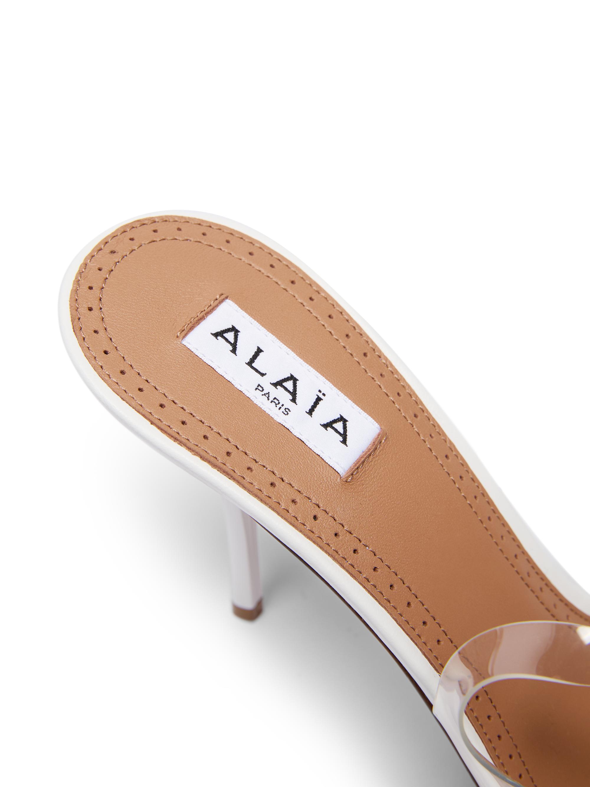 ALAIA Women's Bloom 90MM Slingback Pumps - Citron Blanc | Thumbnail 6