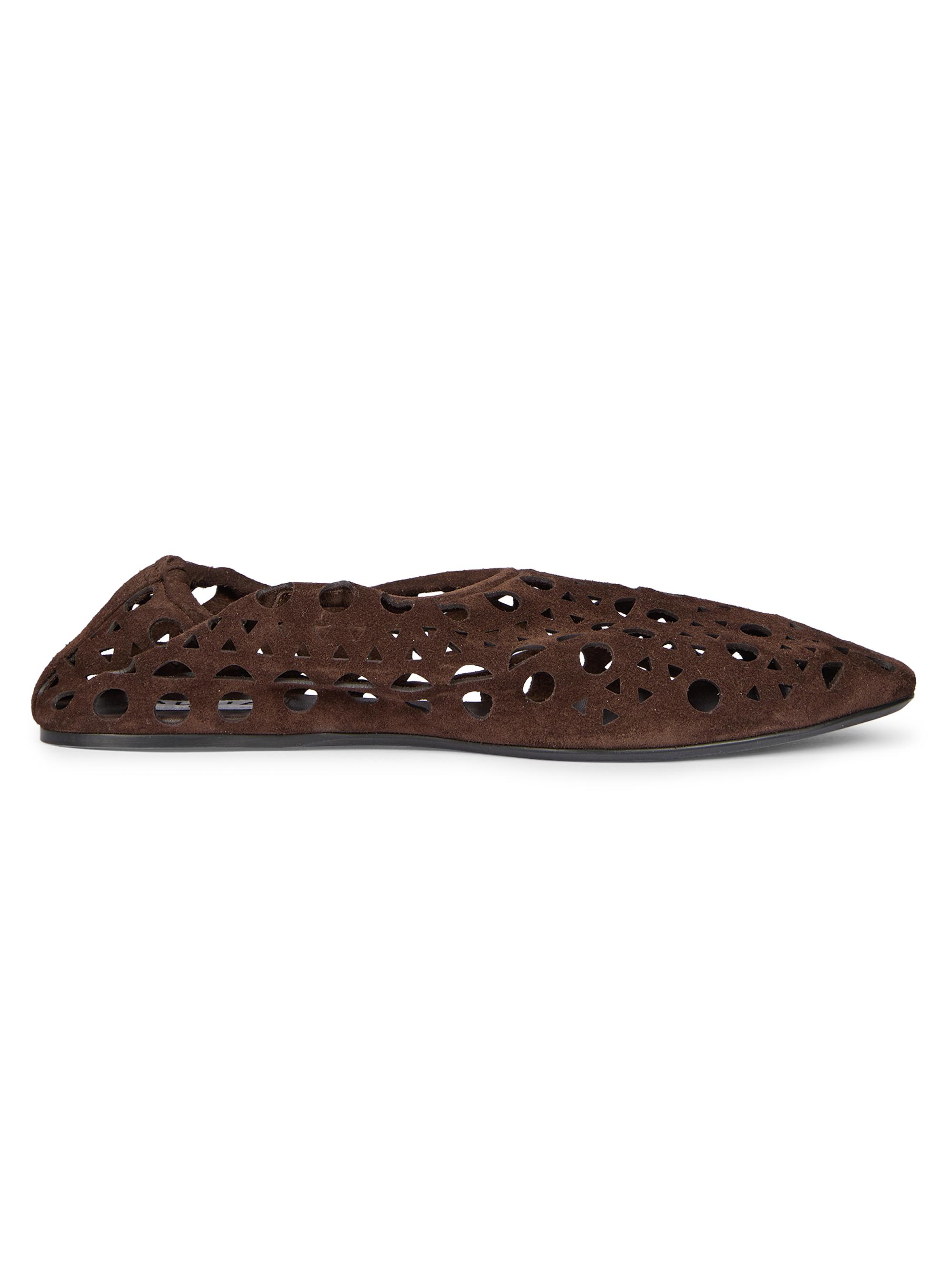 Alaïa Women's Neo Vienne Suede Slippers - Chocolat - Women's Clothing
