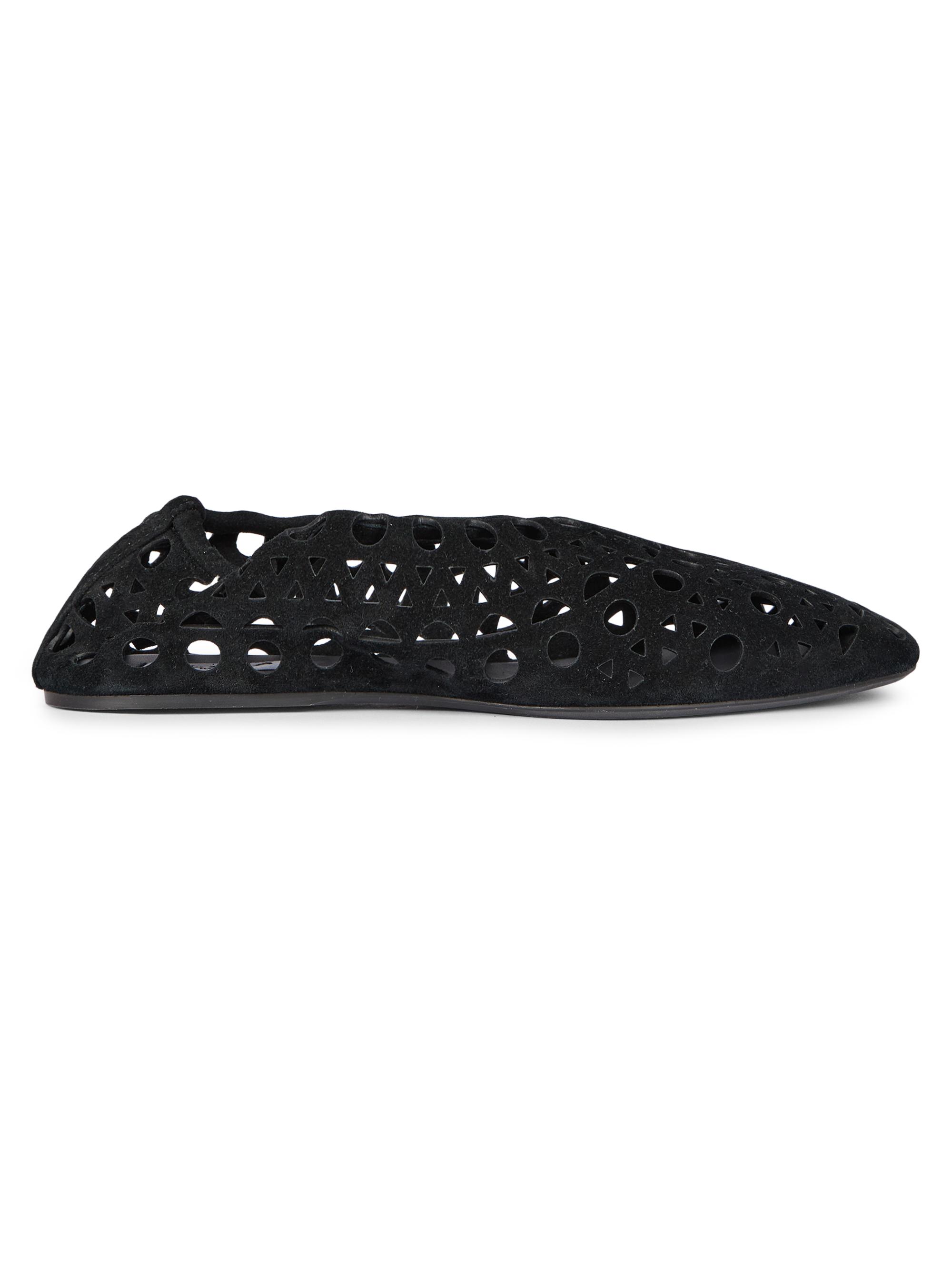 Alaïa Women's Neo Vienne Suede Slippers - Noir - Women's Clothing