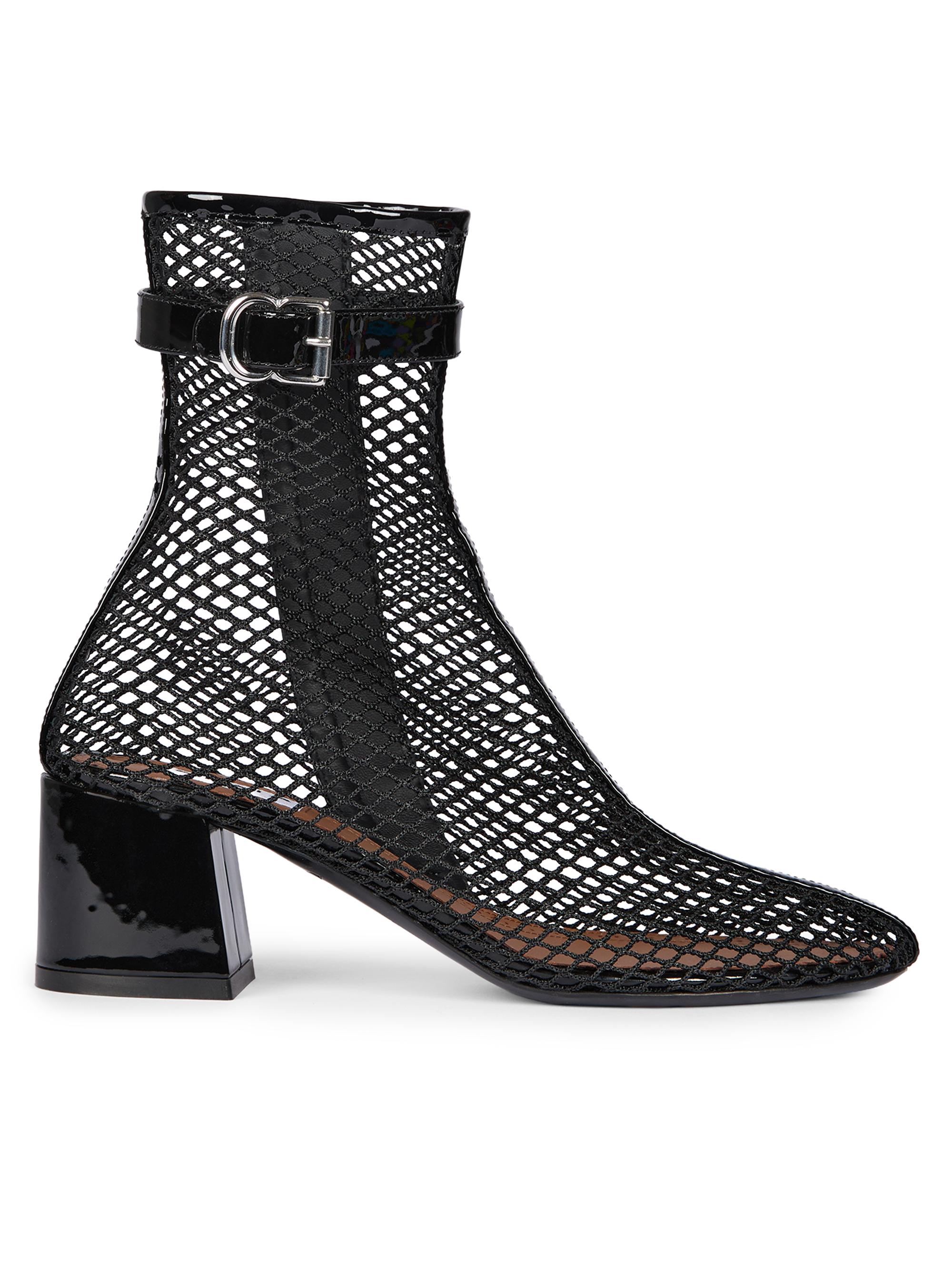 ALAIA Women's 55MM Fishnet Ankle Booties - Noir | Thumbnail 6