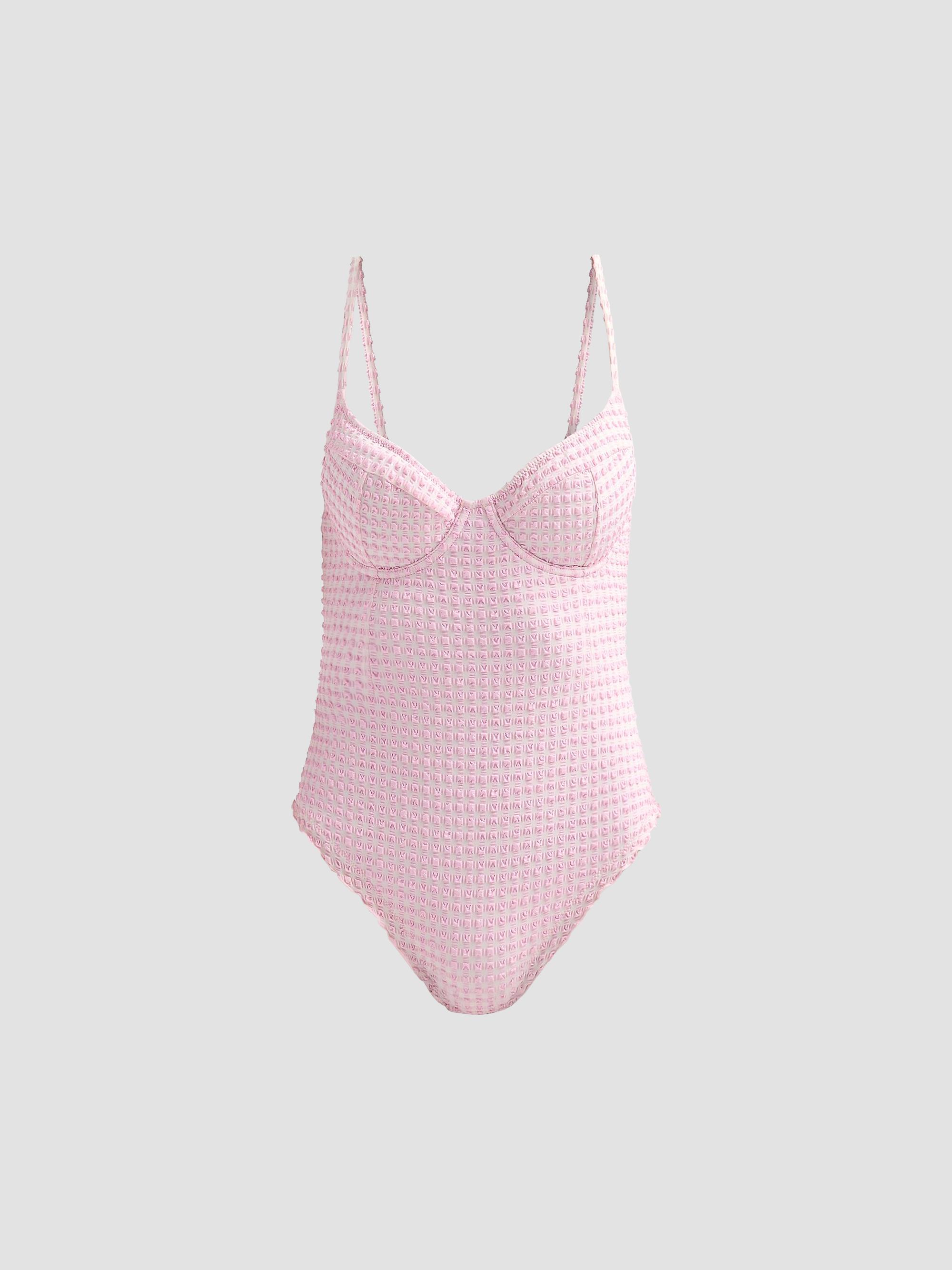 SIMKHAI Women's Suni Textured One-Piece Swimsuit - Daisy Multi | Thumbnail 6