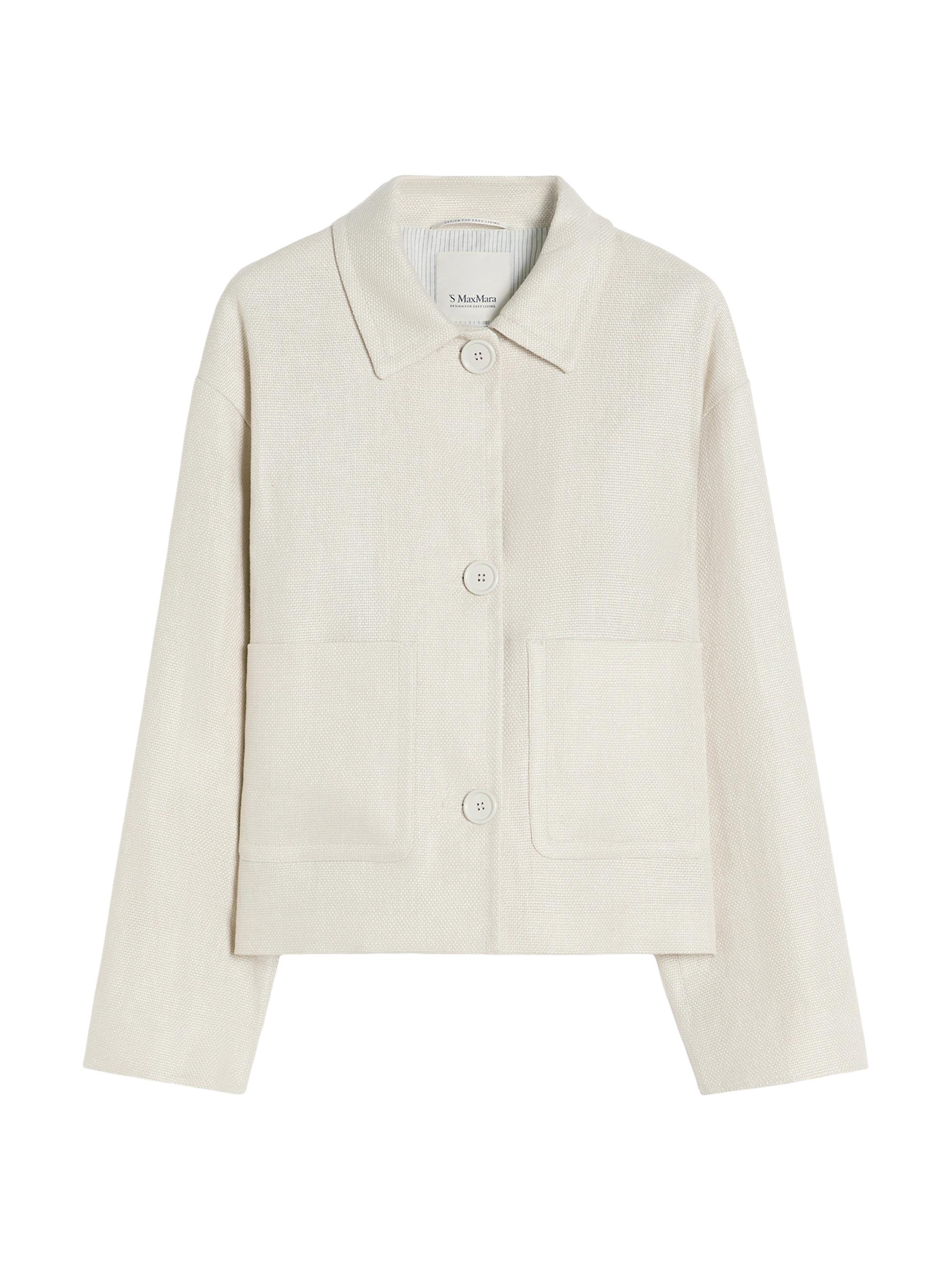 Max Mara Women's Stretch Linen and Cotton Jacket -  Beige
