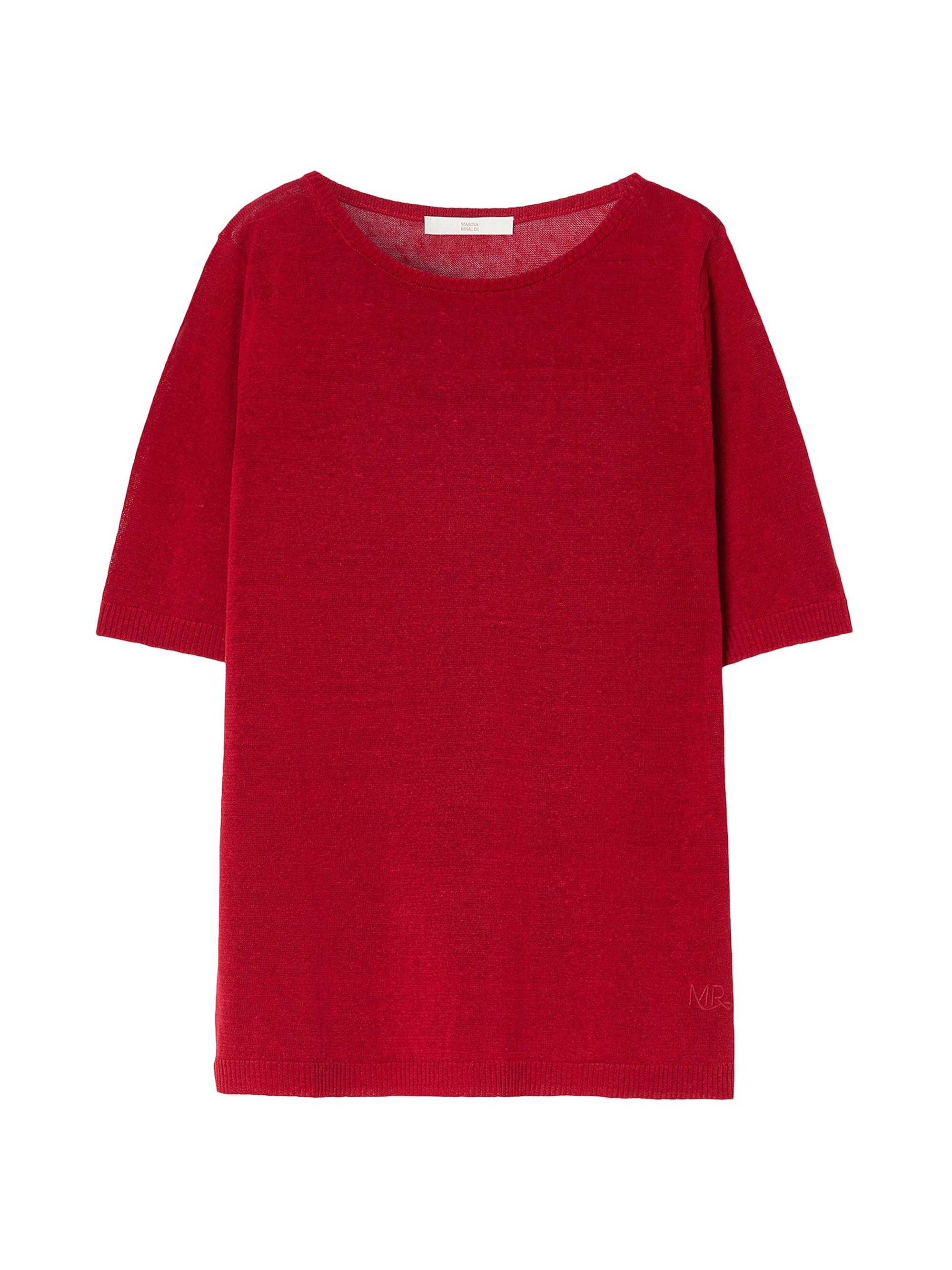 Marina Rinaldi Women's Linen Blend Sweater - Cherry