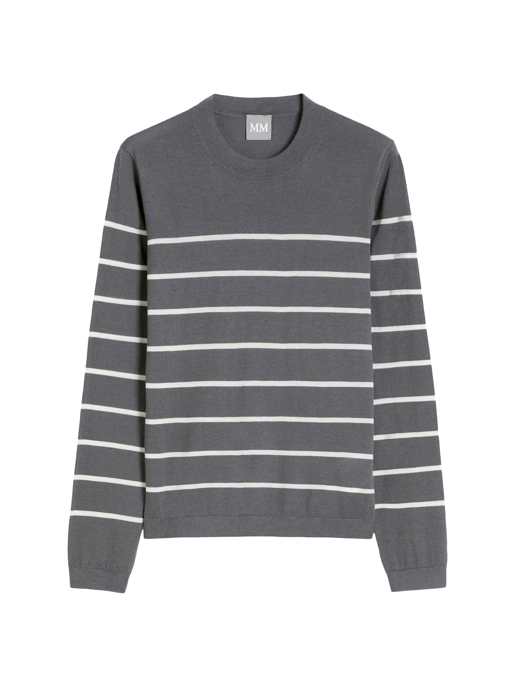 MM Max Mara Women's Cashmere Blend Crew-Neck Sweater - Dark Grey