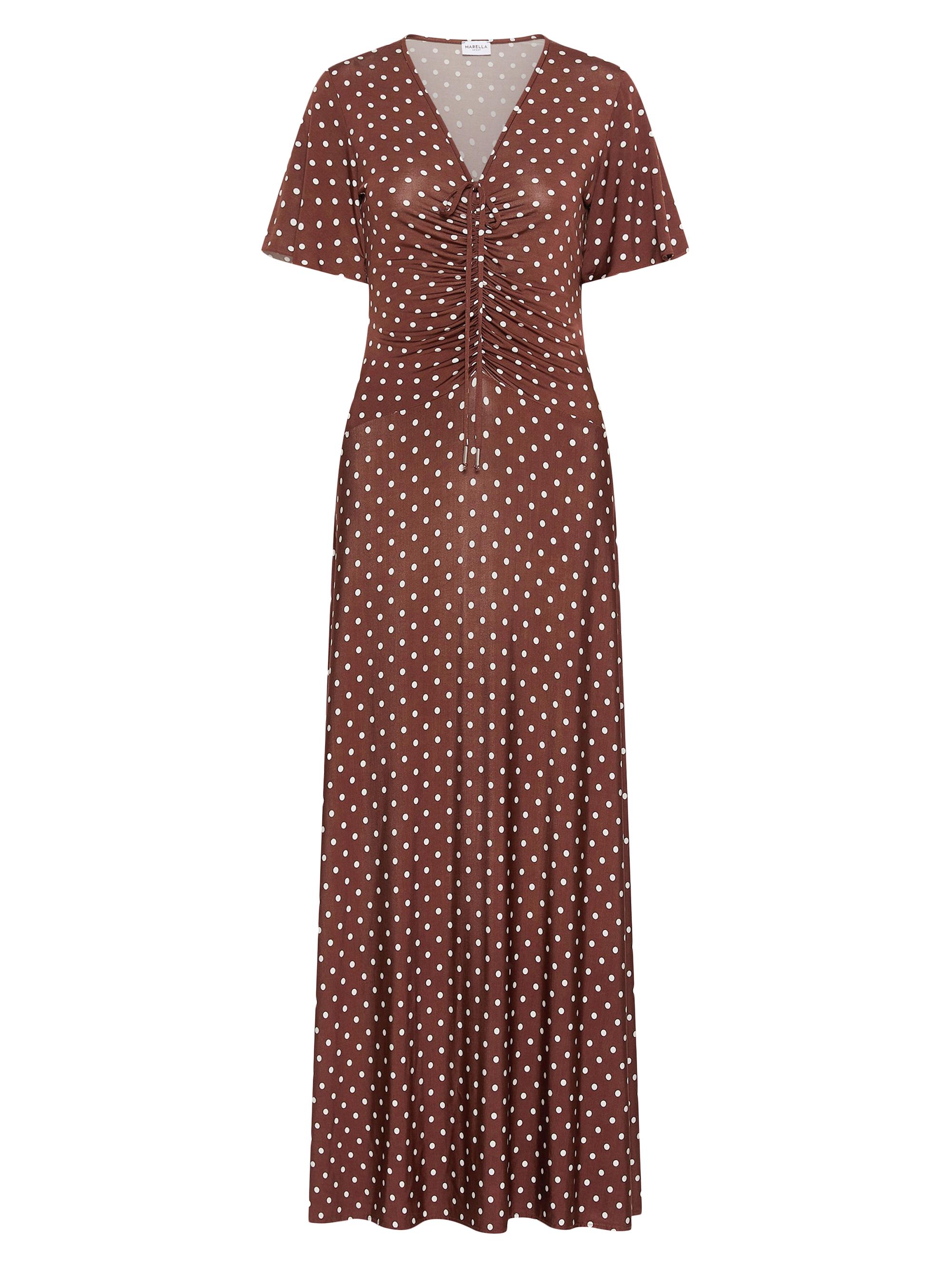 Marella Women's Long Jersey Dress - Brown