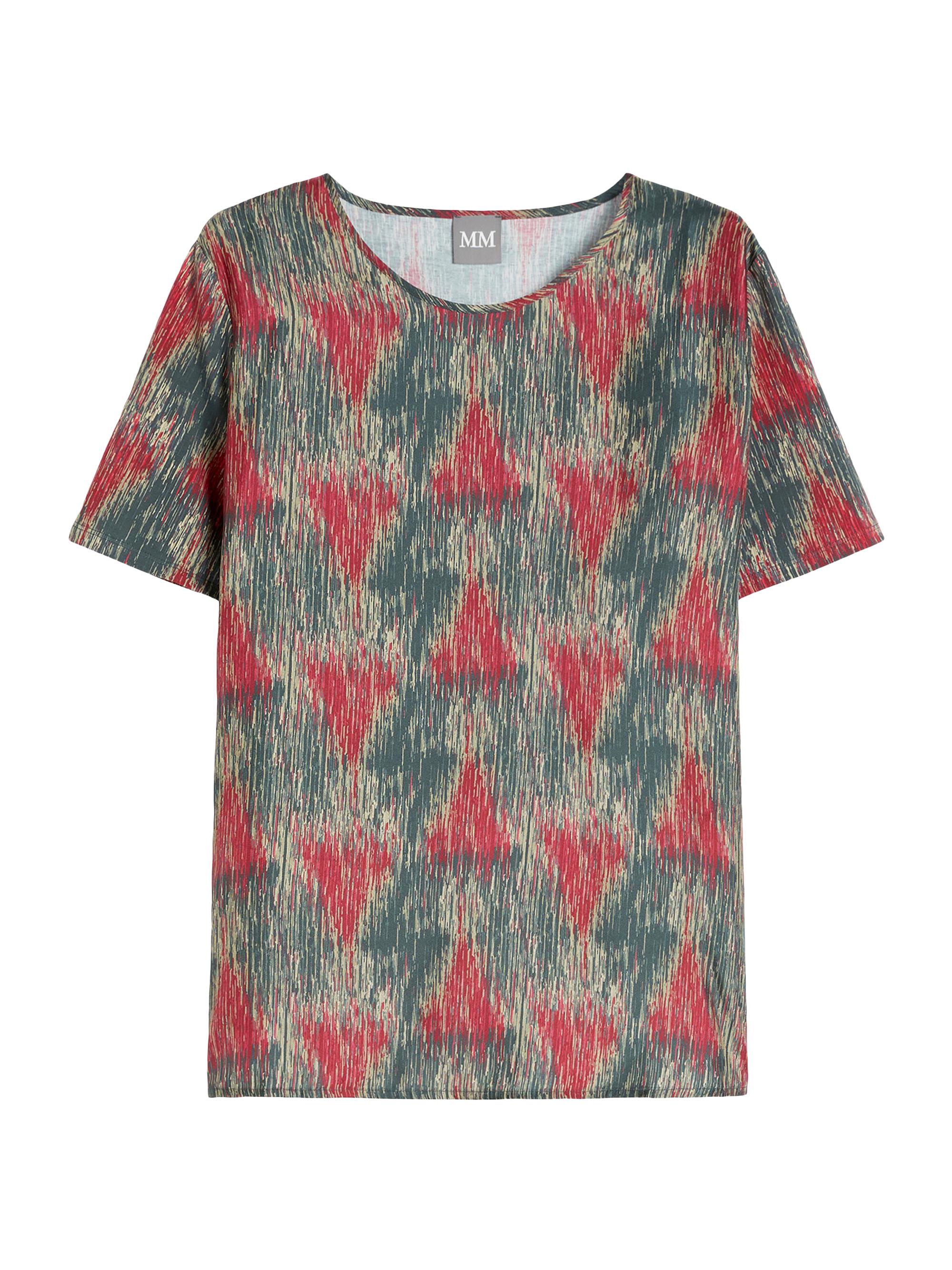 MM Max Mara Women's Jersey and Silk T-Shirt - Dark Grey