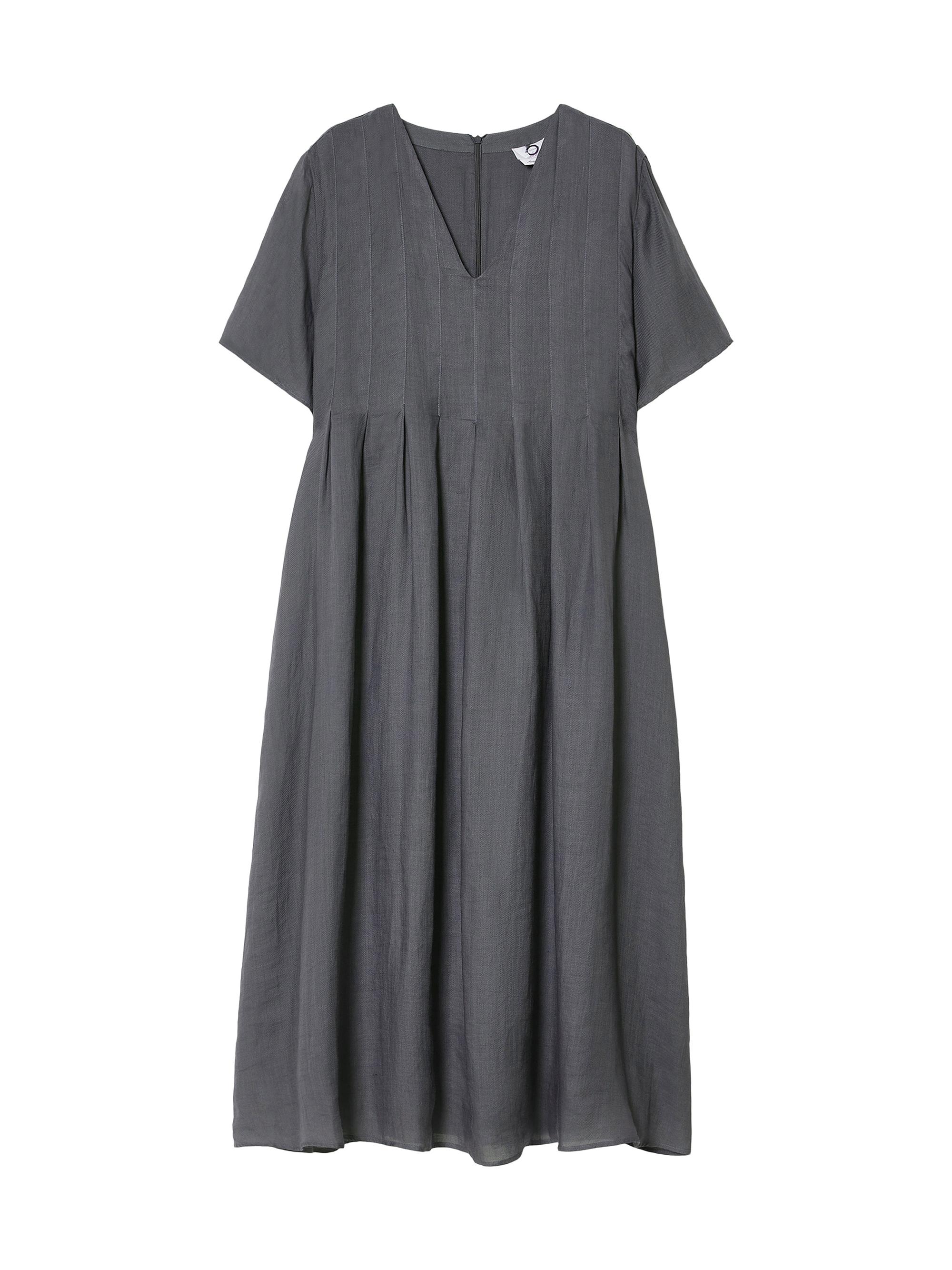 Marina Rinaldi Women's Ramie Twill Dress - Medium Grey