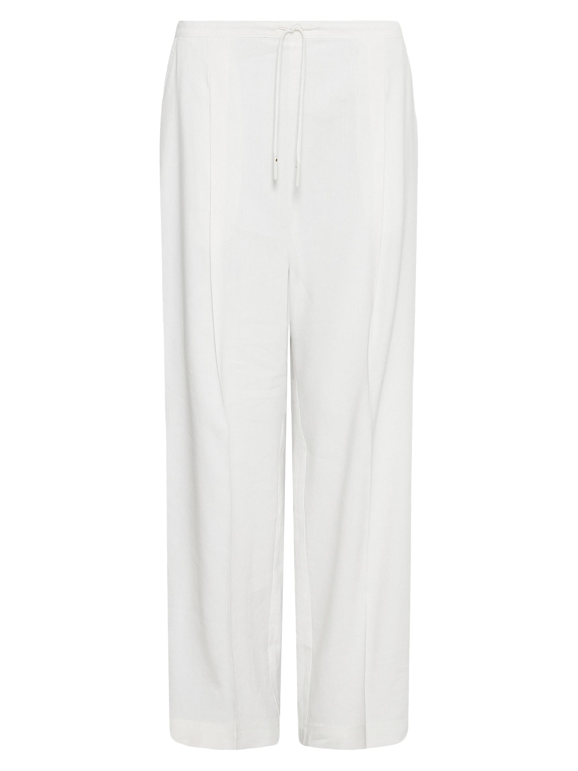 Marella Women's Linen Blend Drawstring Trousers - Wool White