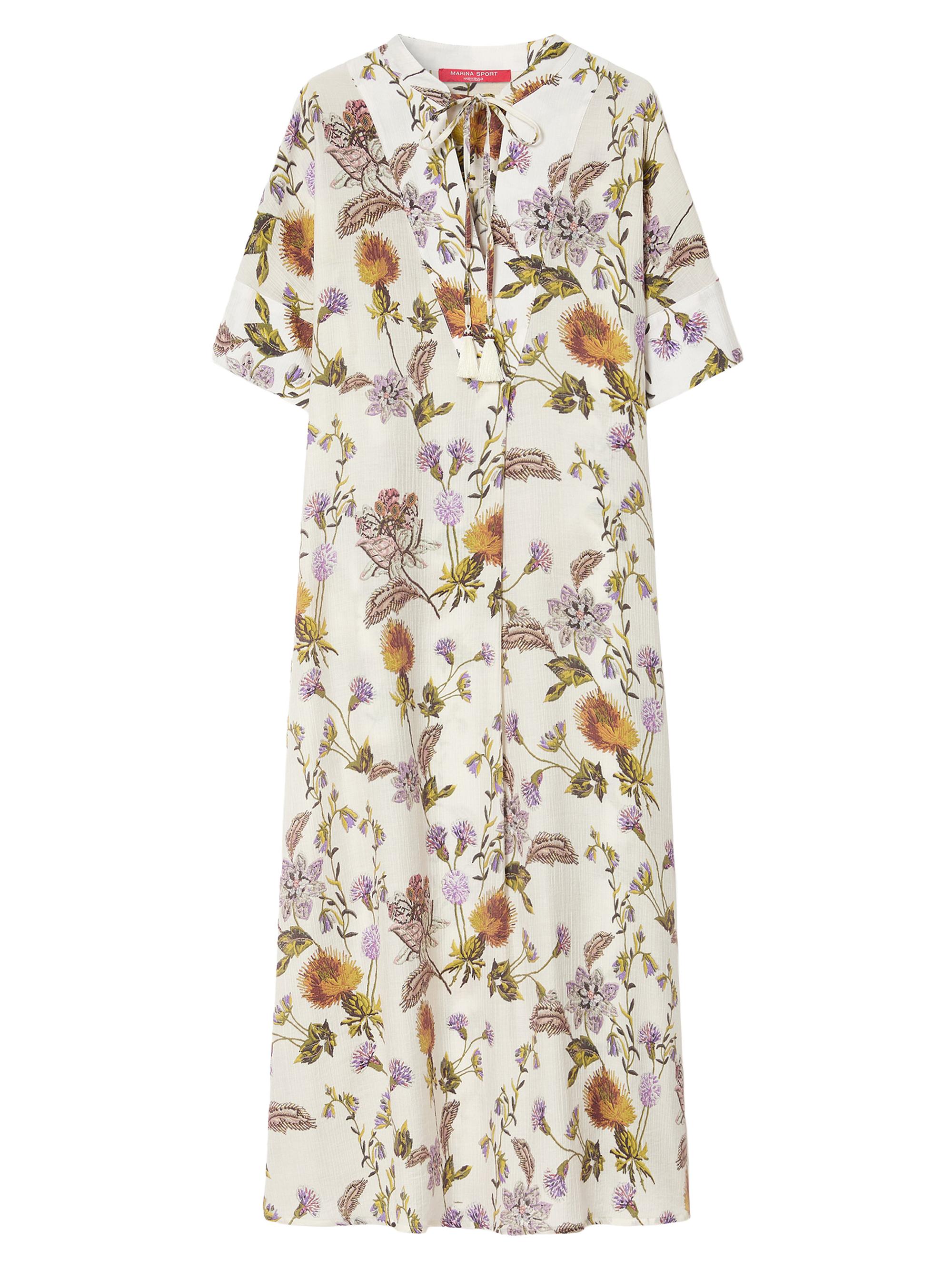 Marina Rinaldi Women's Crepon Print Dress - White