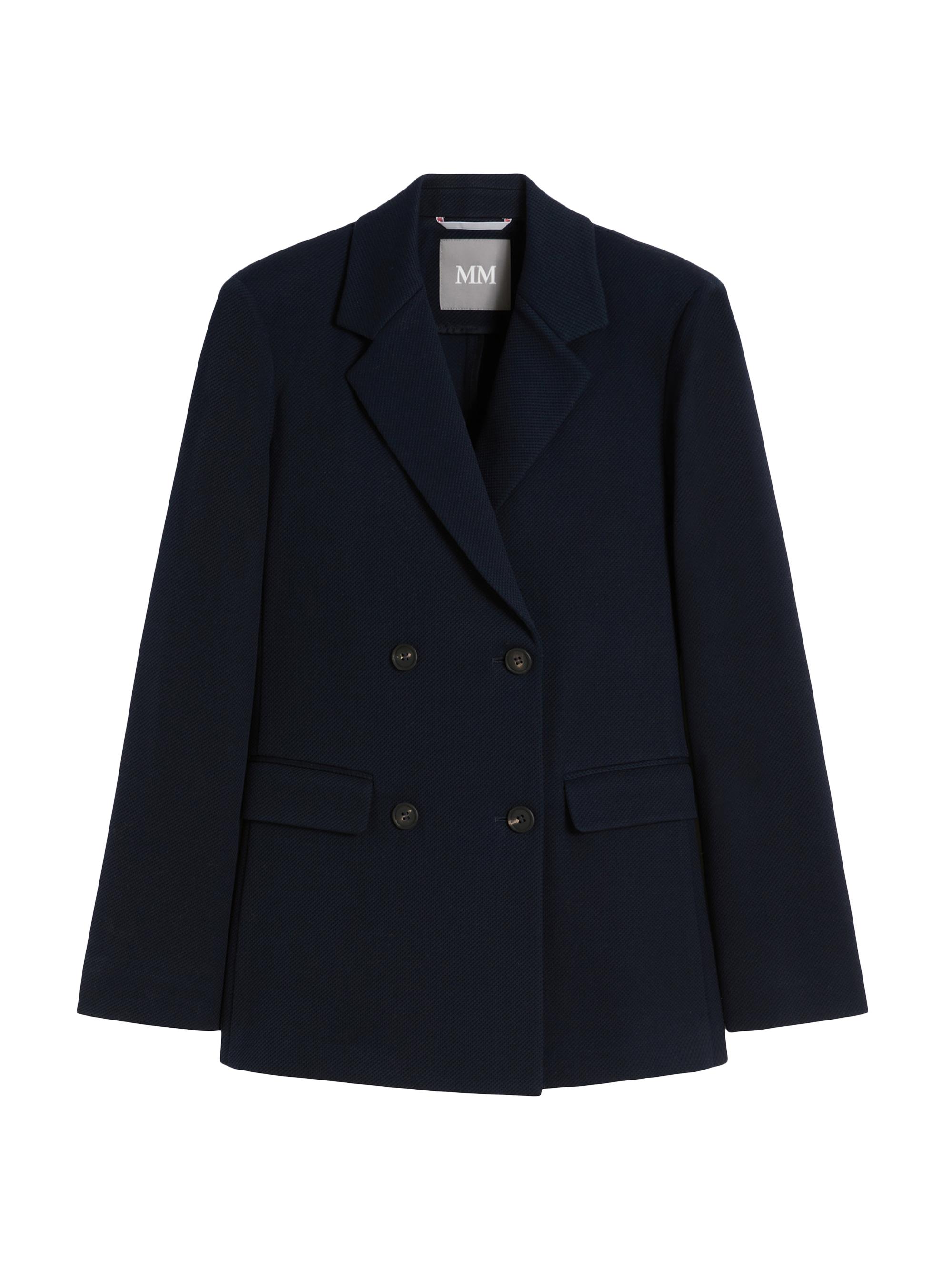 MM Max Mara Women's Piqué Jersey Blazer - Ultramarine