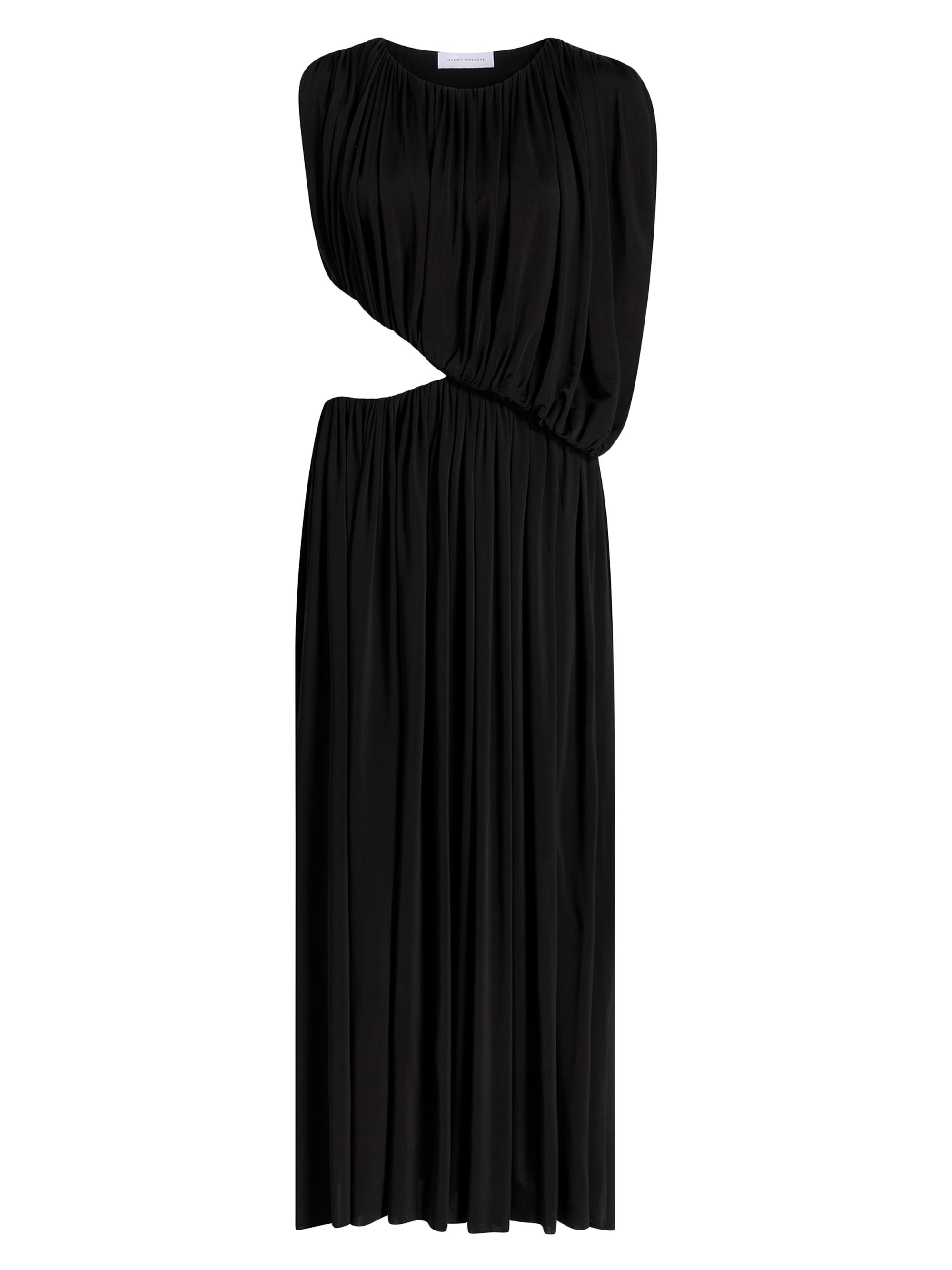 Marina Moscone Women's Draped Jersey Dress - Rosso Levanto