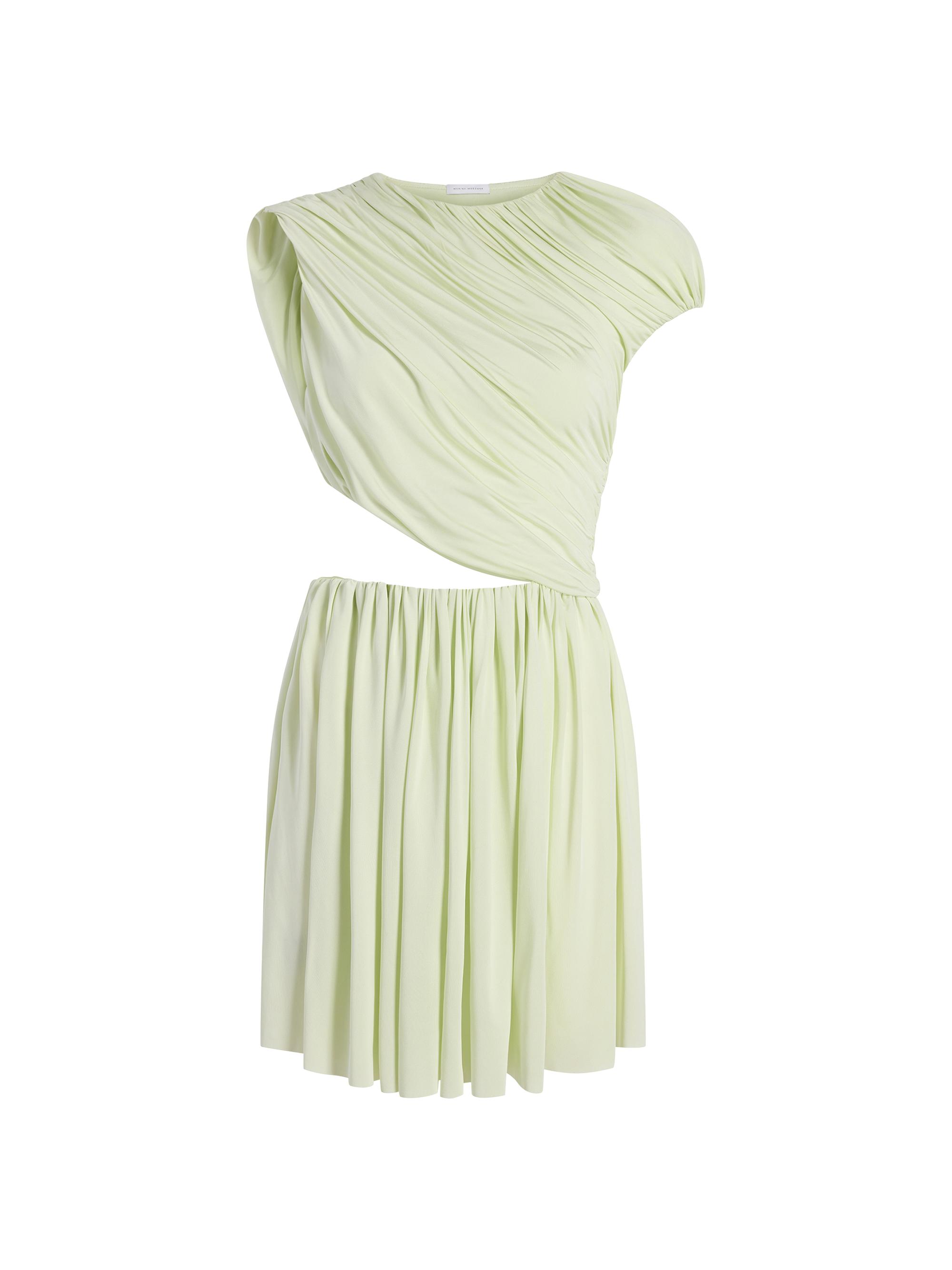 Marina Moscone Women's Draped Jersey Mini Dress - Umber