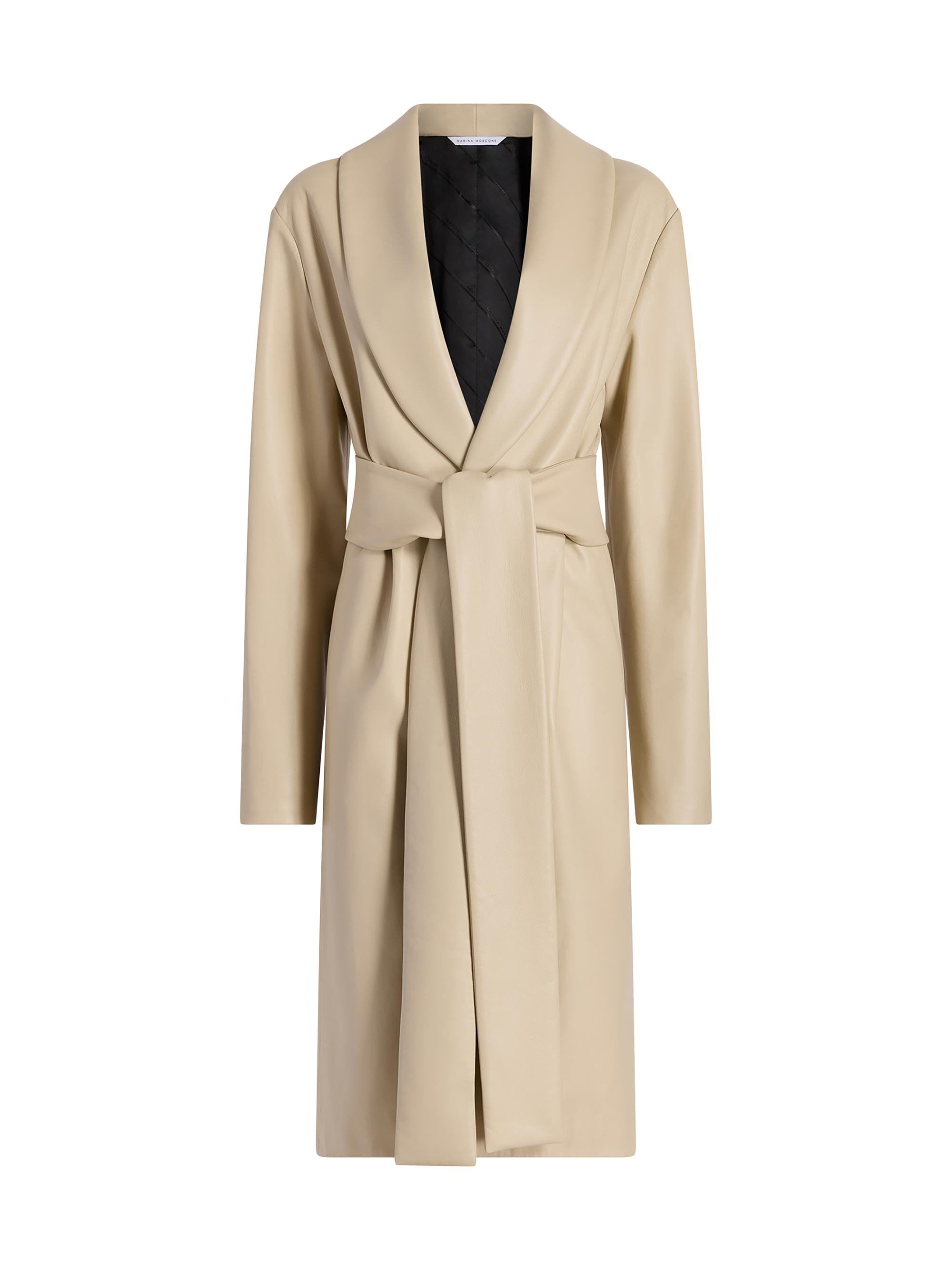 Marina Moscone Leather Robe Coat | Saks Fifth Avenue