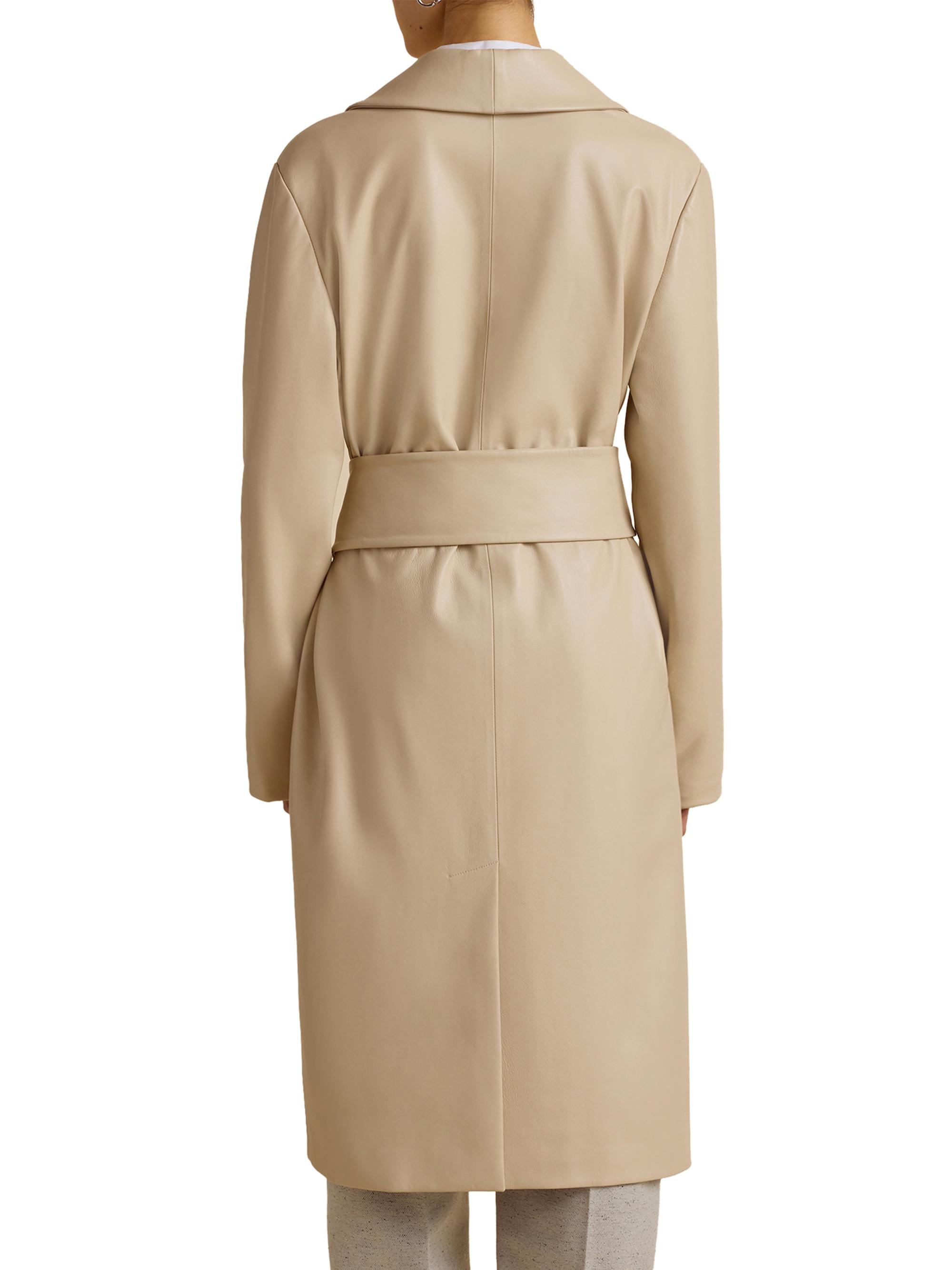 Marina Moscone Leather Robe Coat | Saks Fifth Avenue