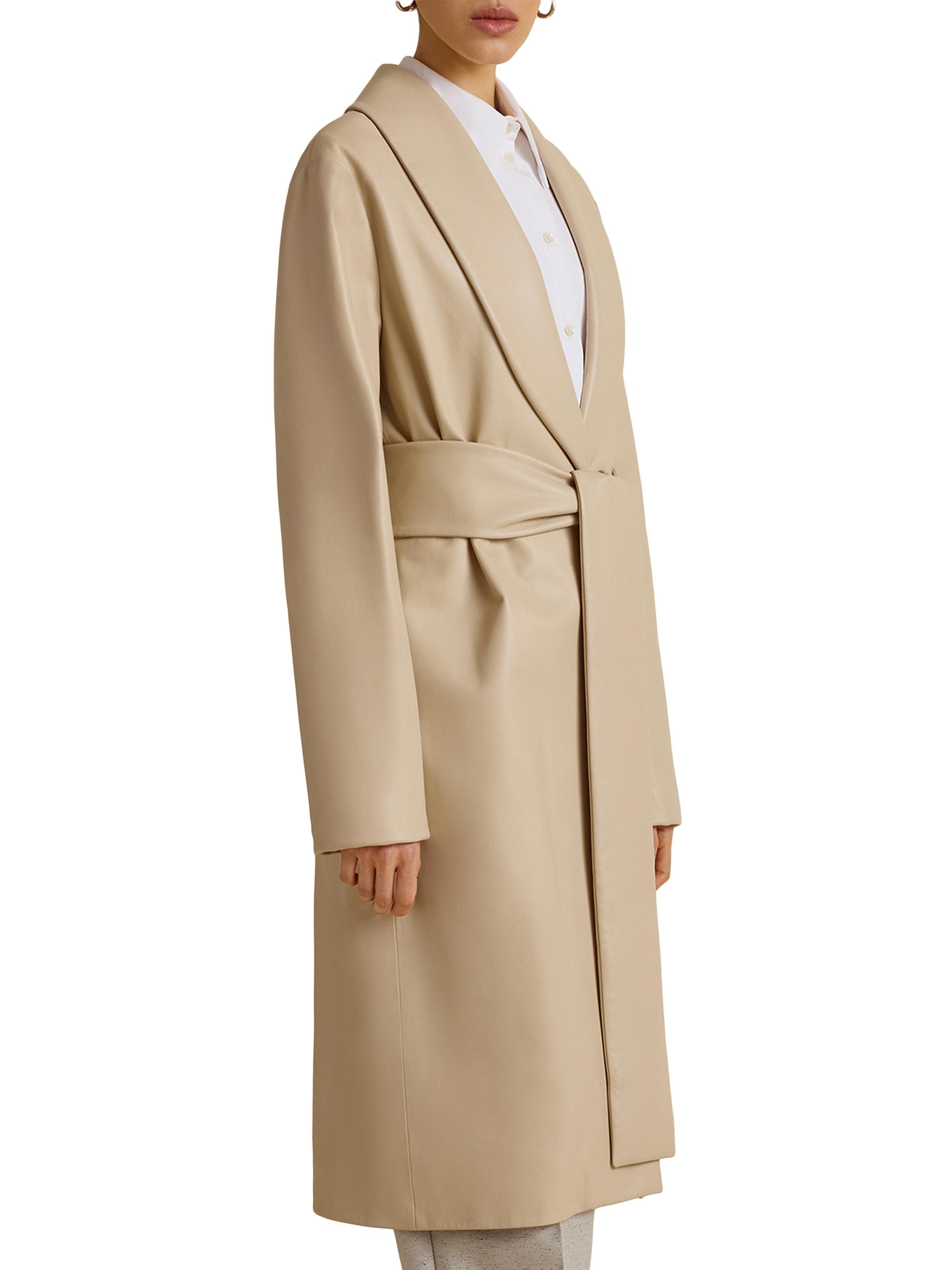 Marina Moscone Leather Robe Coat | Saks Fifth Avenue