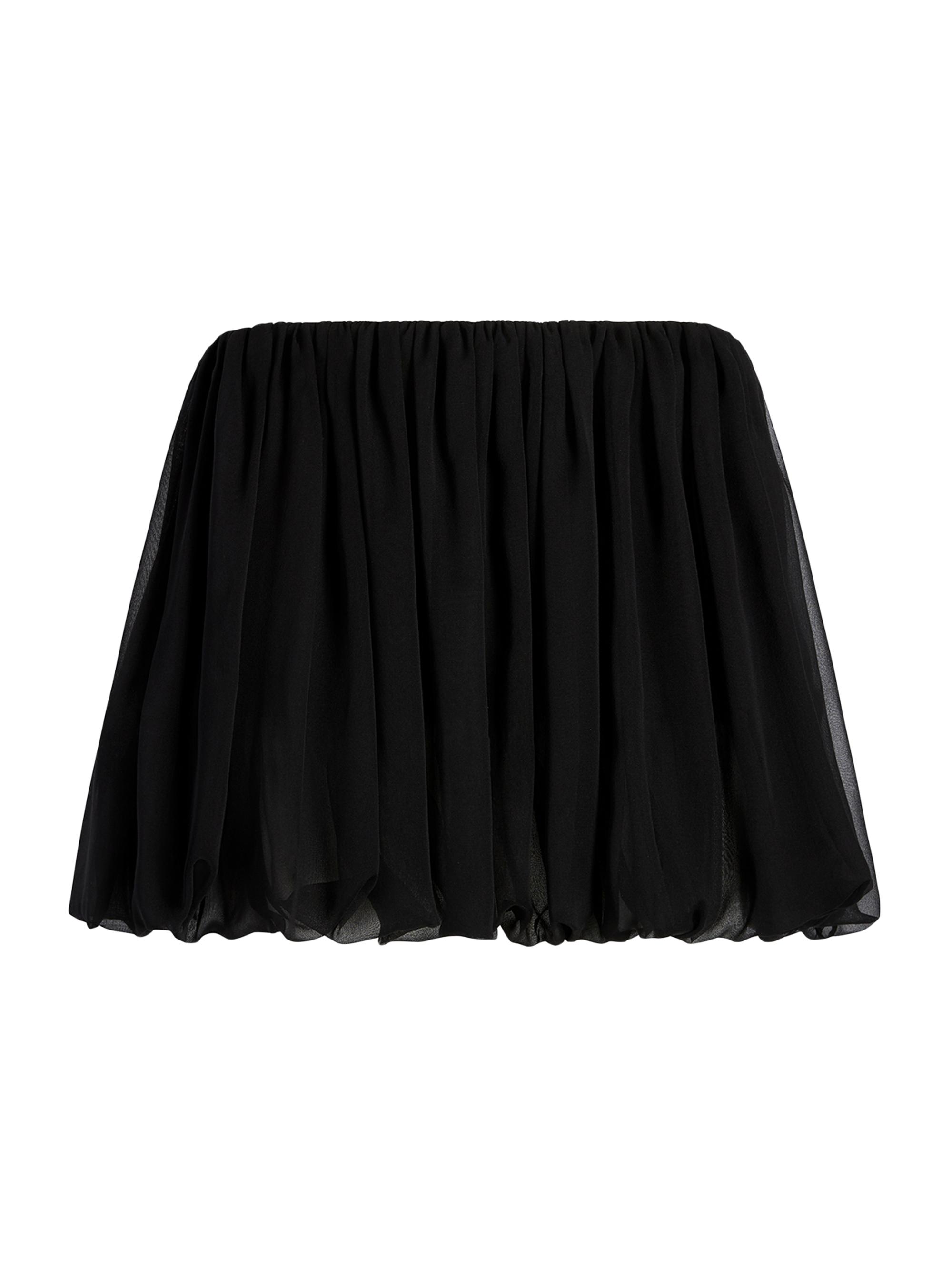 Marina Moscone Women's Silk Layered Mini Cocoon Skirt - Cornflower