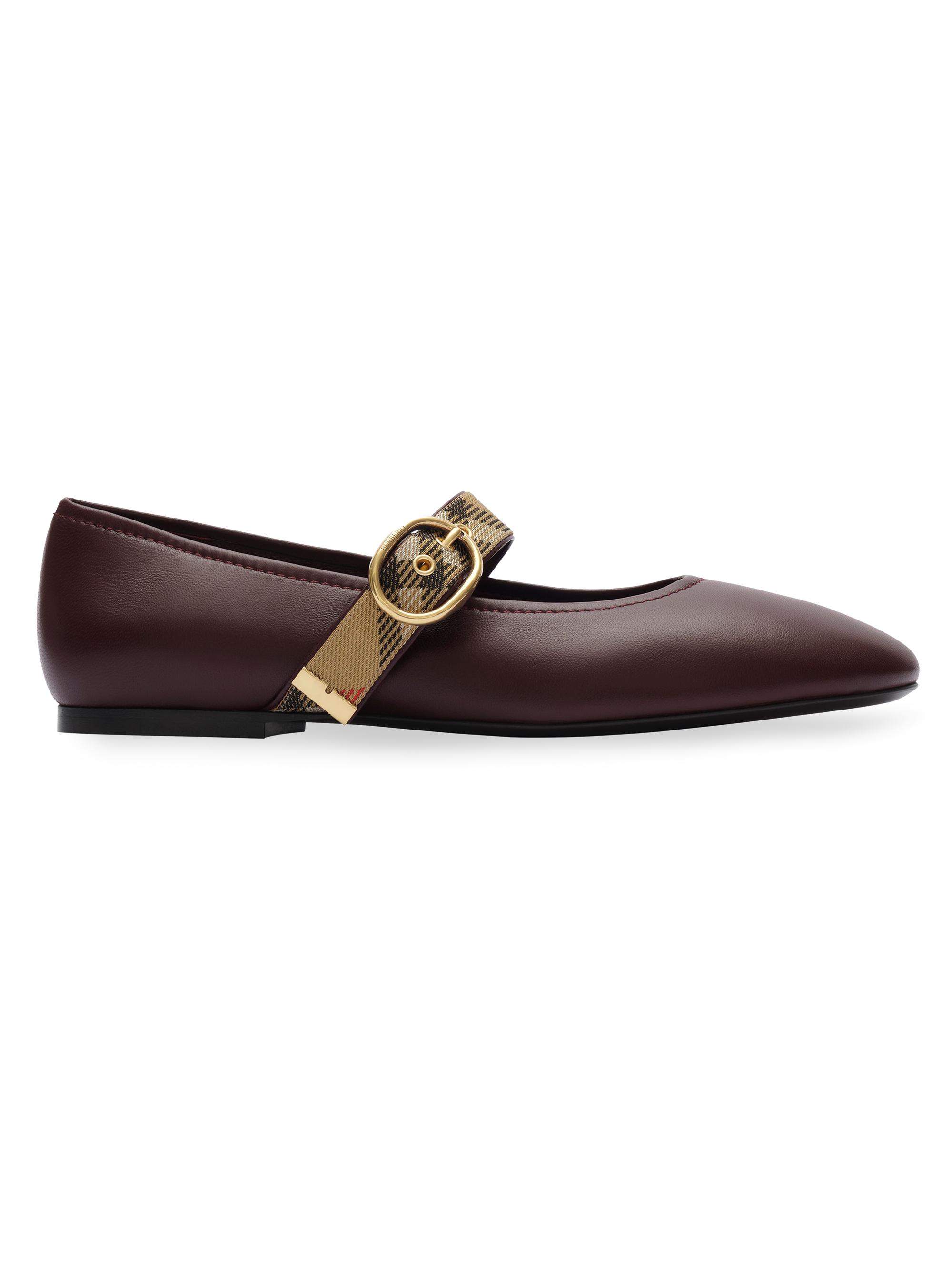 Burberry Women's Robin Ballerina Flats - Vineyard Red