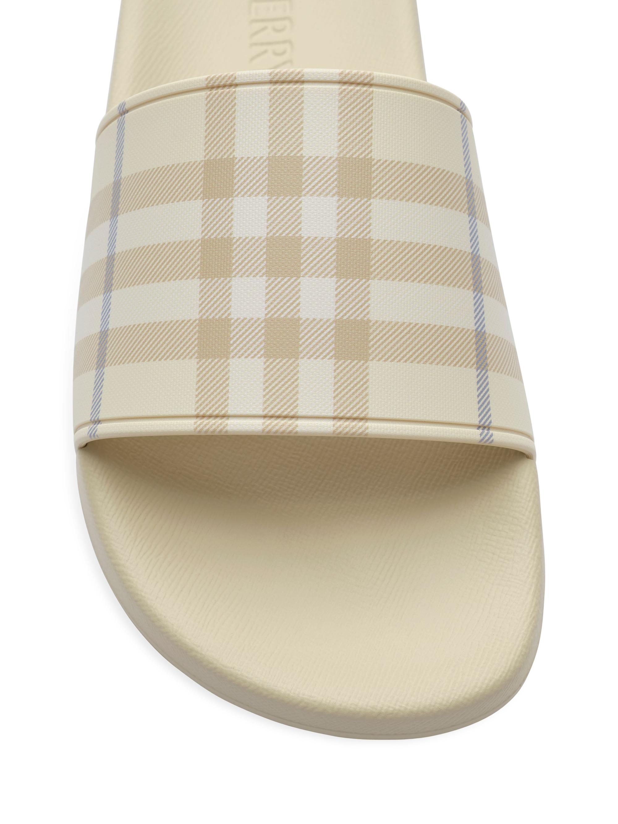 Burberry Furley Check Slide Sandals | Saks Fifth Avenue