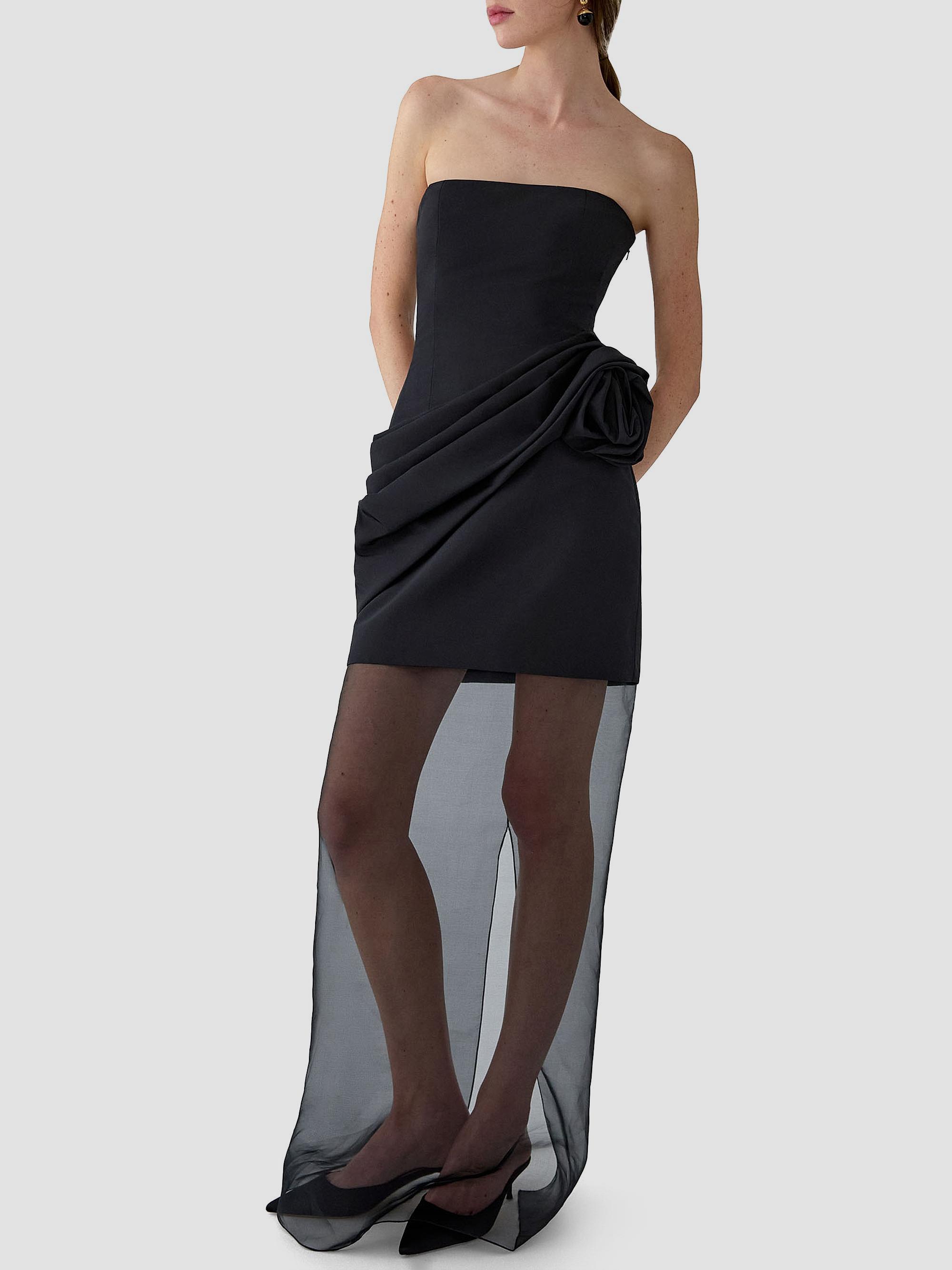 Carolina Herrera Rose Silk Sheer Hem Gown | Saks Fifth Avenue