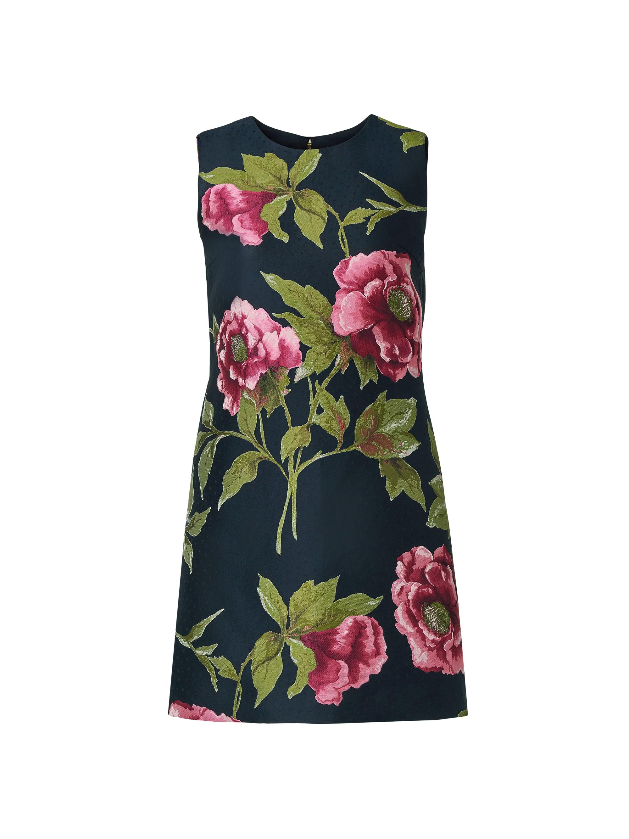 Carolina Herrera Women's Floral Sleeveless Shift Minidress - Midnight Multi | Thumbnail 5