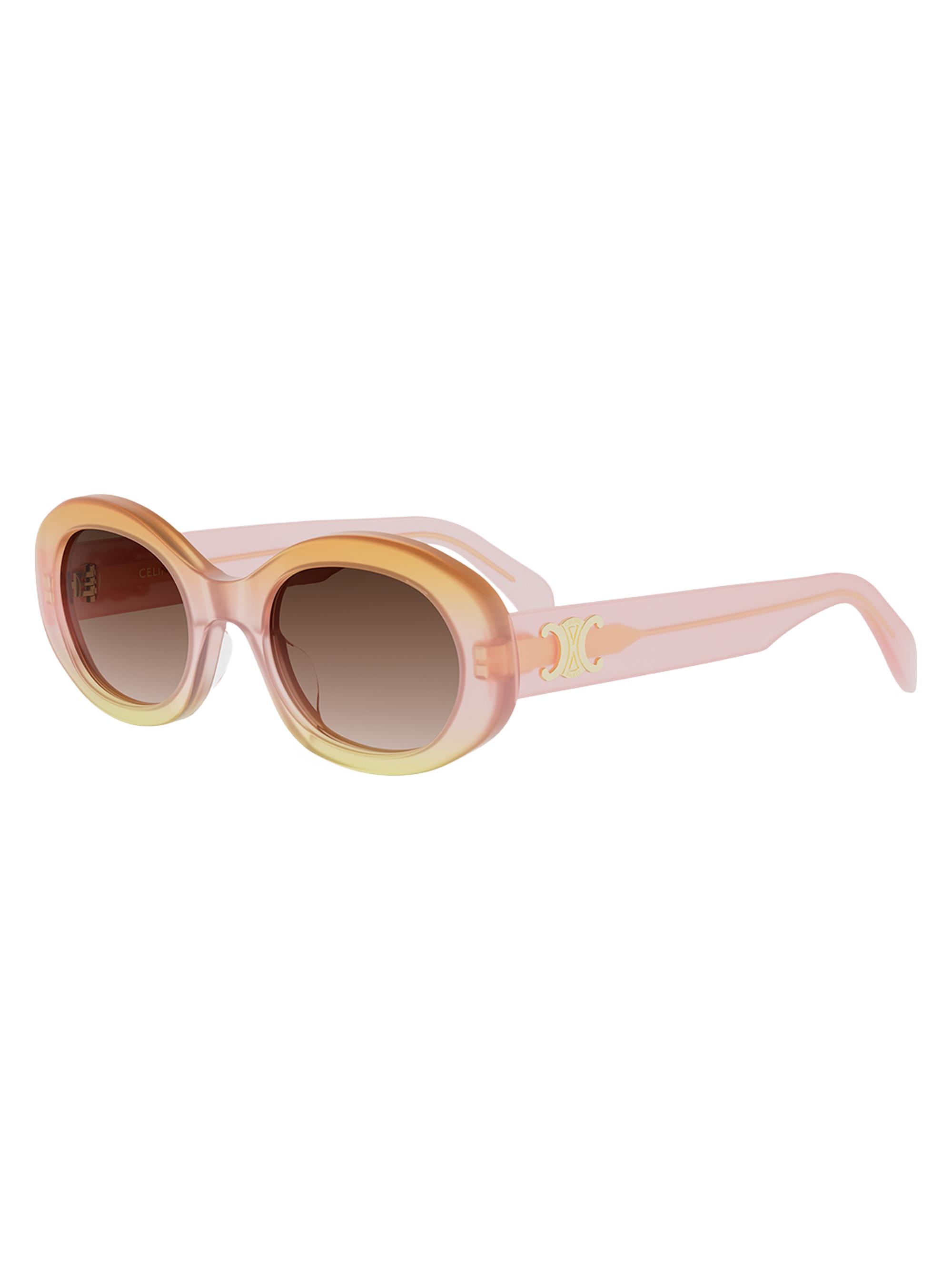 CELINE Women's Triomphe 52MM Oval Sunglasses - Pink Gradient Brown