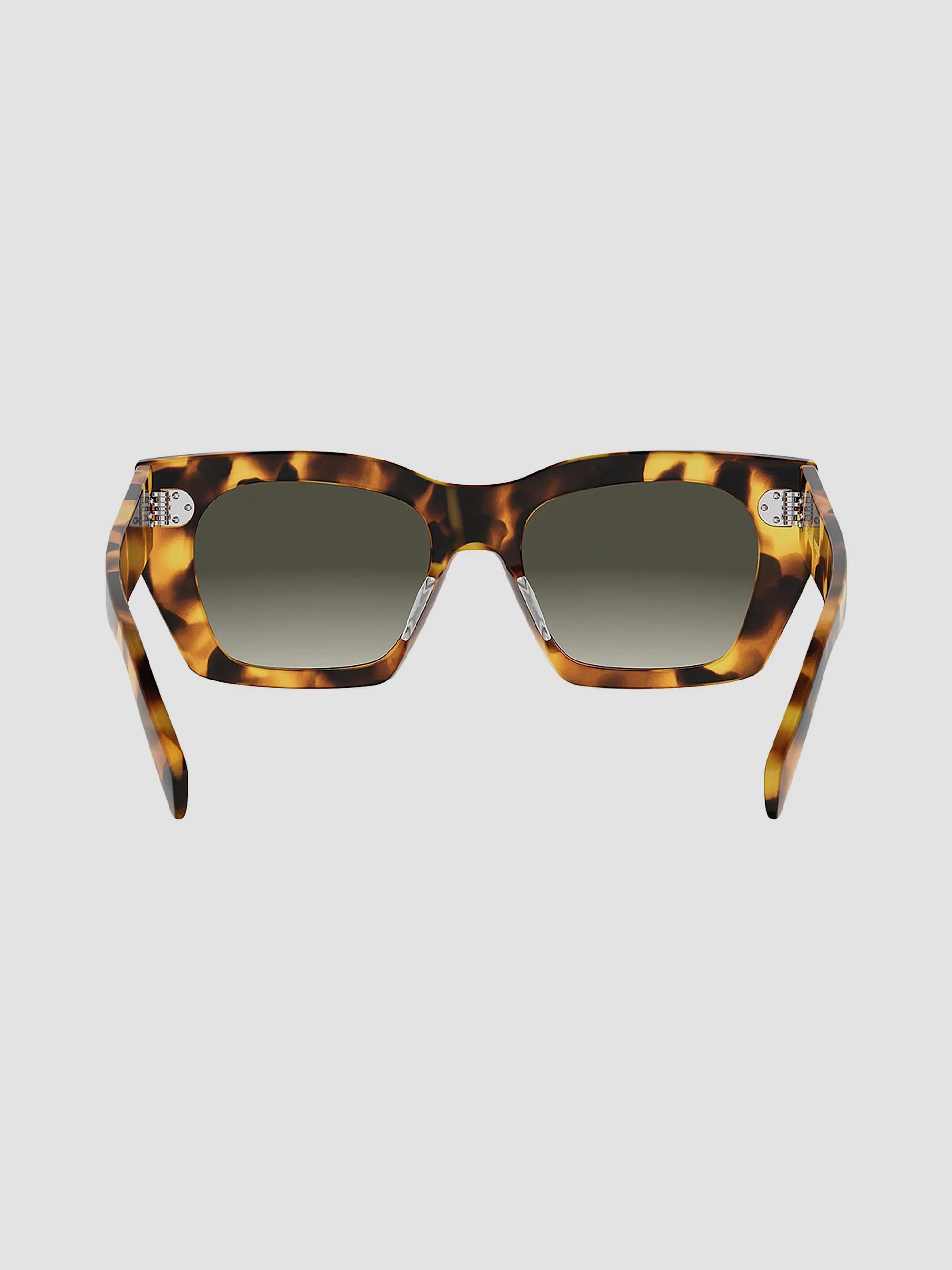 Celine Tortoiseshell Square Sunglasses - Brown CELINE EYEWEAR Triomphe square-frame tortoiseshell acetate  main image 4