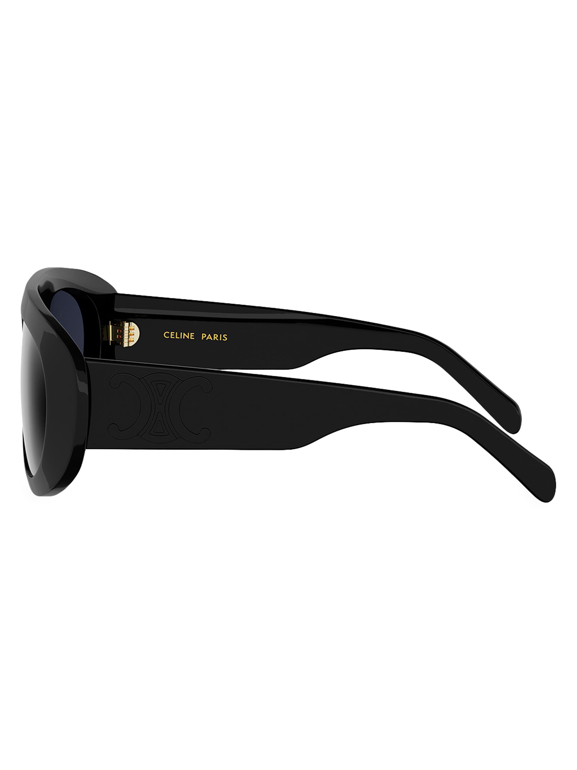 CELINE Triomphe Stamp 57MM Pilot Sunglasses | Saks Fifth Avenue
