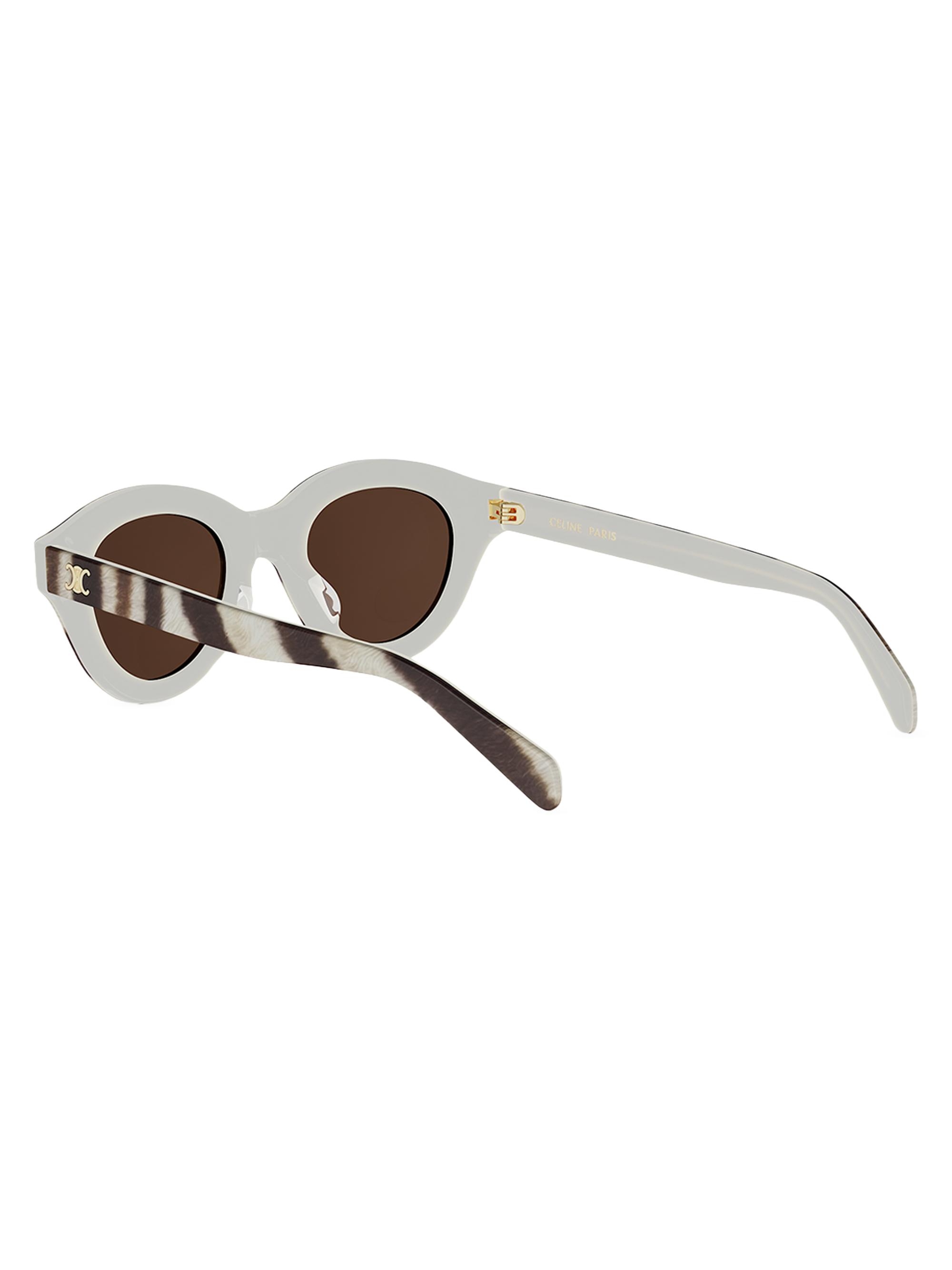 CELINE Triomphe Mini 47MM Oval Sunglasses | Saks Fifth Avenue