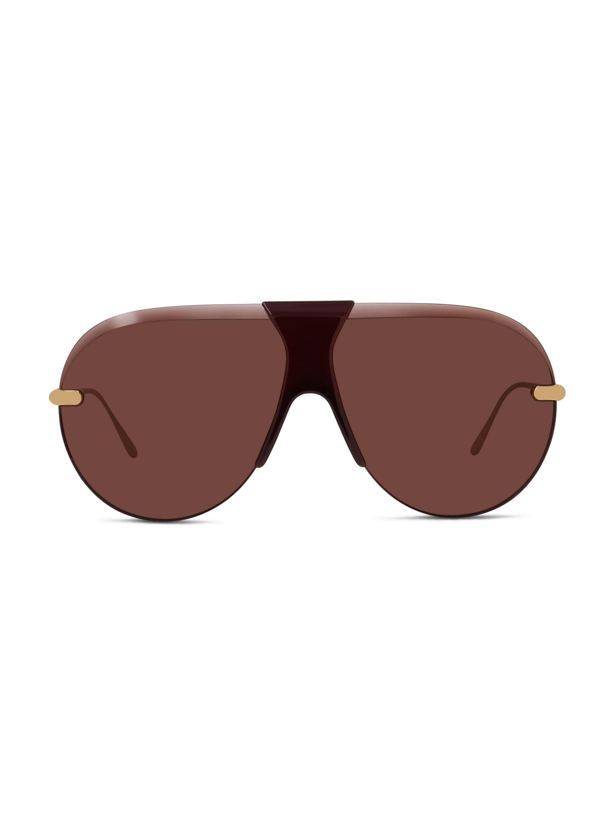 LOEWE Women's Slim Aviator Rimless Sunglasses - Shiny Gold Bordeaux - Women's Accessories