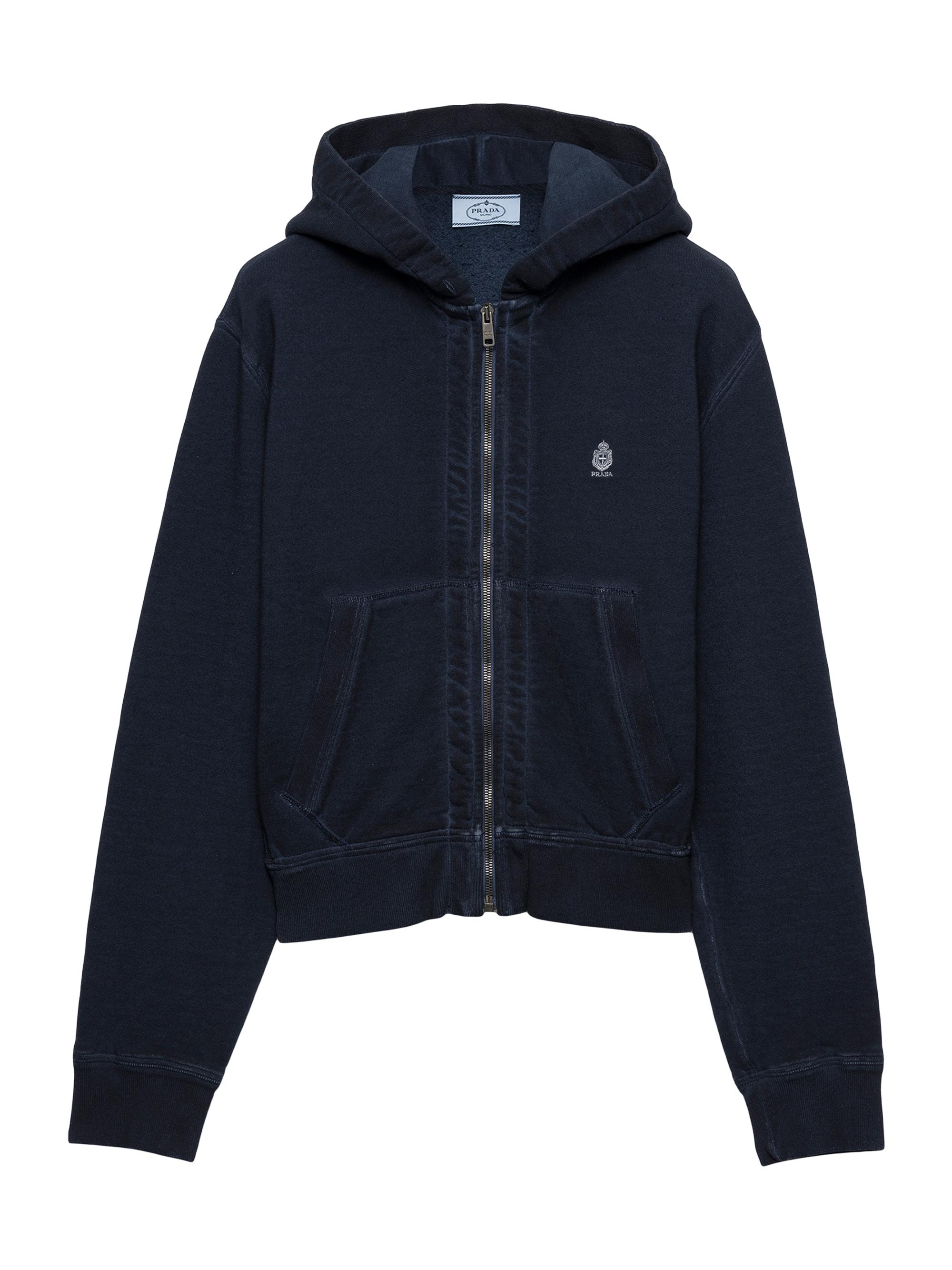 Miu Miu Cotton Fleece Zipper Hoodie | Saks Fifth Avenue