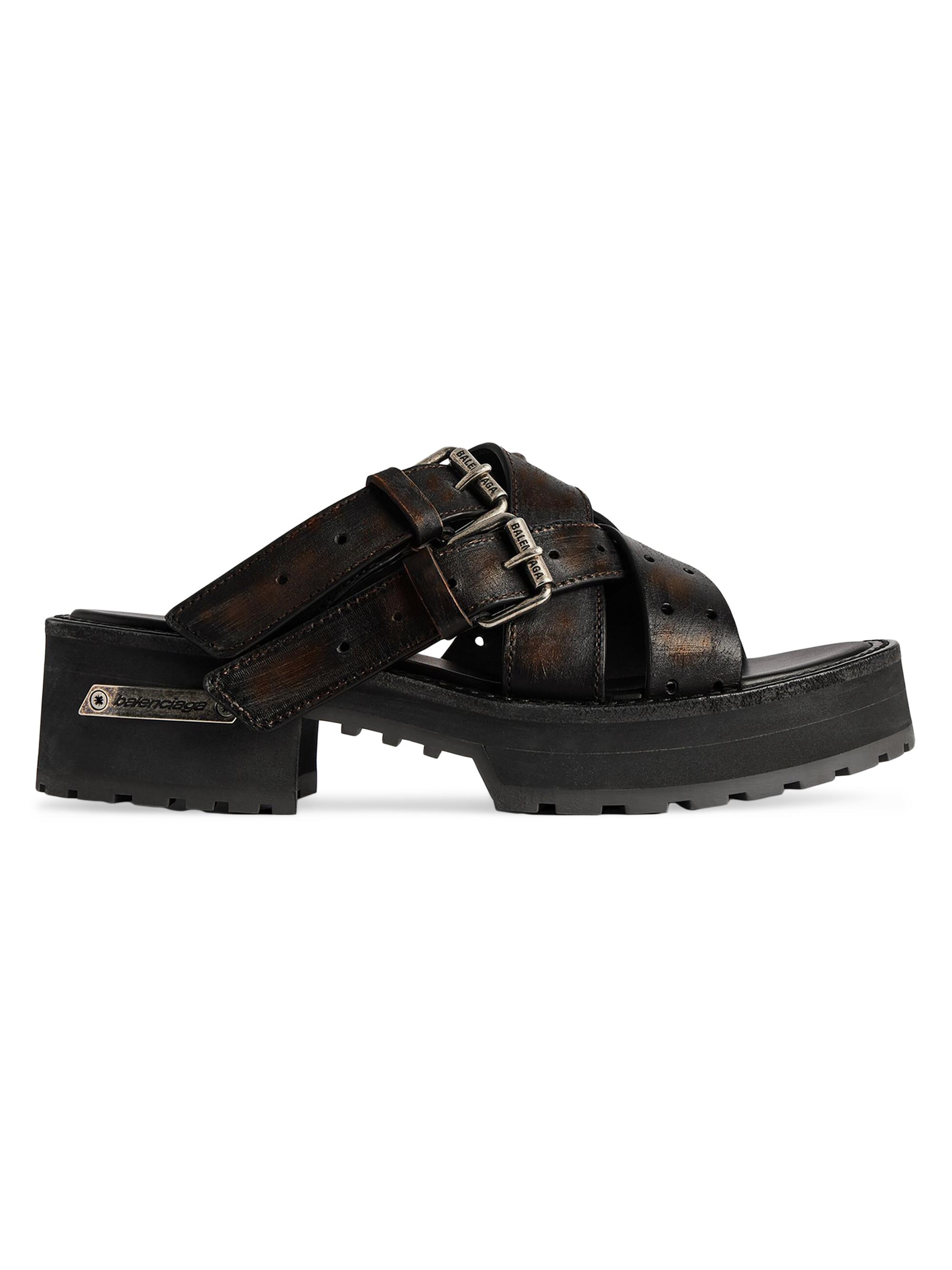Balenciaga Women's Venom Open Mules - Brown