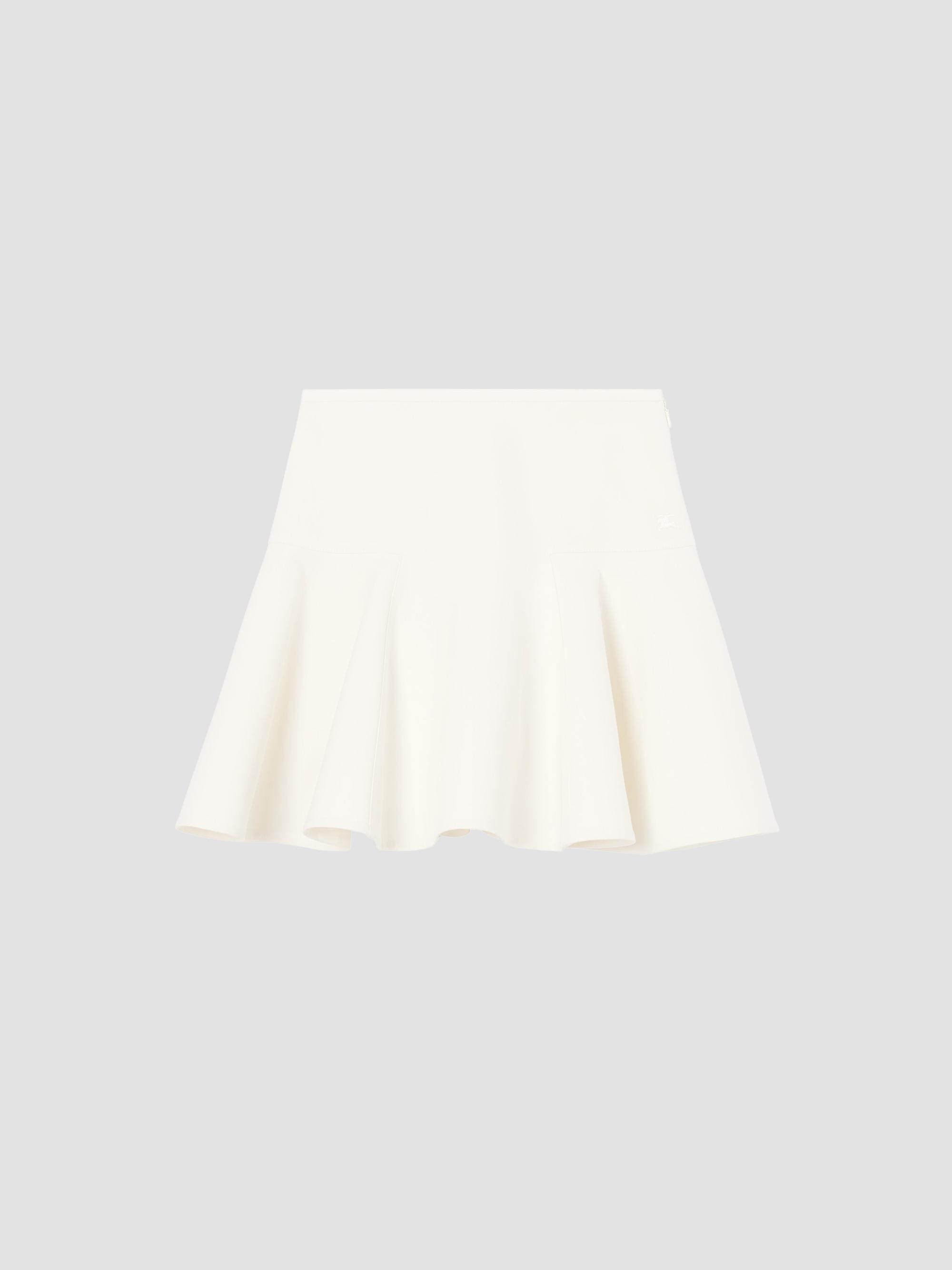 Burberry Women's Fit-And-Flare Cotton Mini Skirt - Tundra White | Thumbnail 5