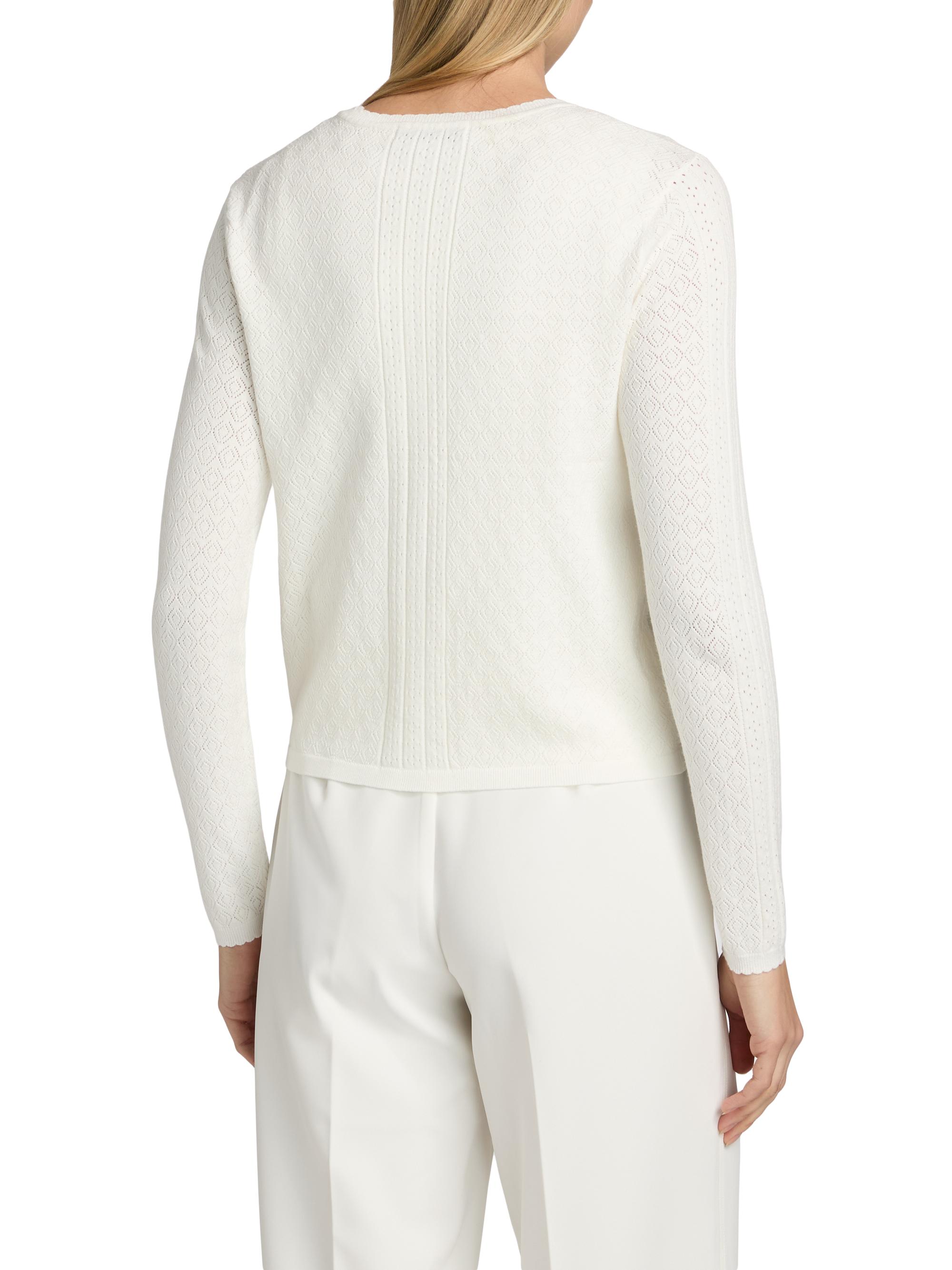 Elie Tahari Women's The Steele Pointelle Cardigan - | Thumbnail 5