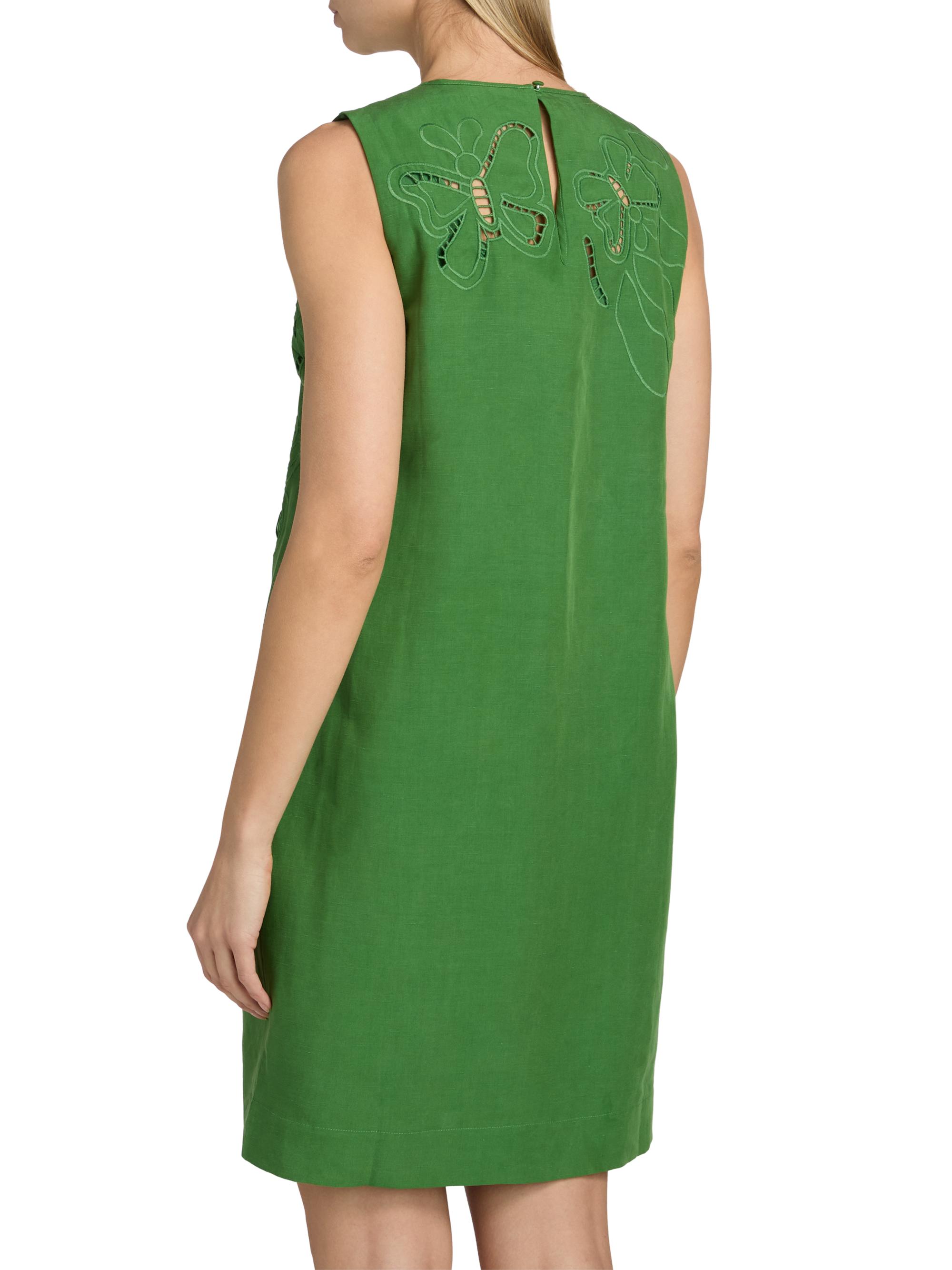 Elie Tahari Women's The Isabella Butterfly Eyelet Mini Shift Dress - Paradise Green | Thumbnail 5