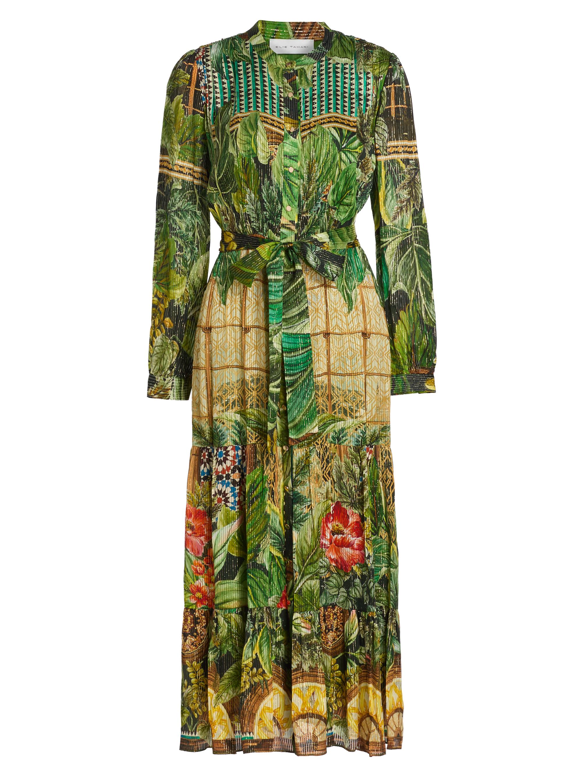 Elie Tahari Women's The Lilou Printed Midi Shirtdress - Atrium Garden Print