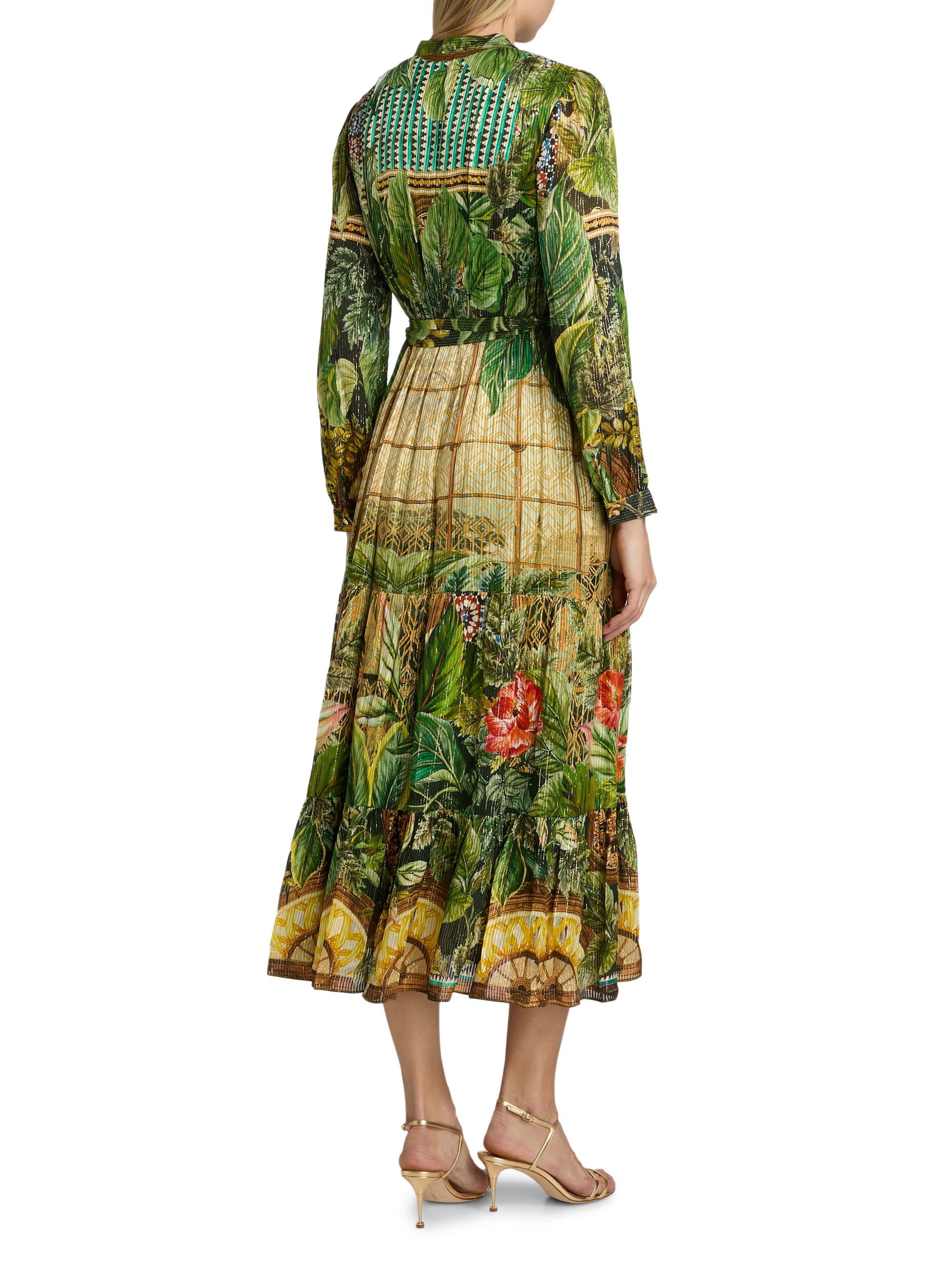 Elie Tahari Women's The Lilou Printed Midi Shirtdress - Atrium Garden Print | Thumbnail 5